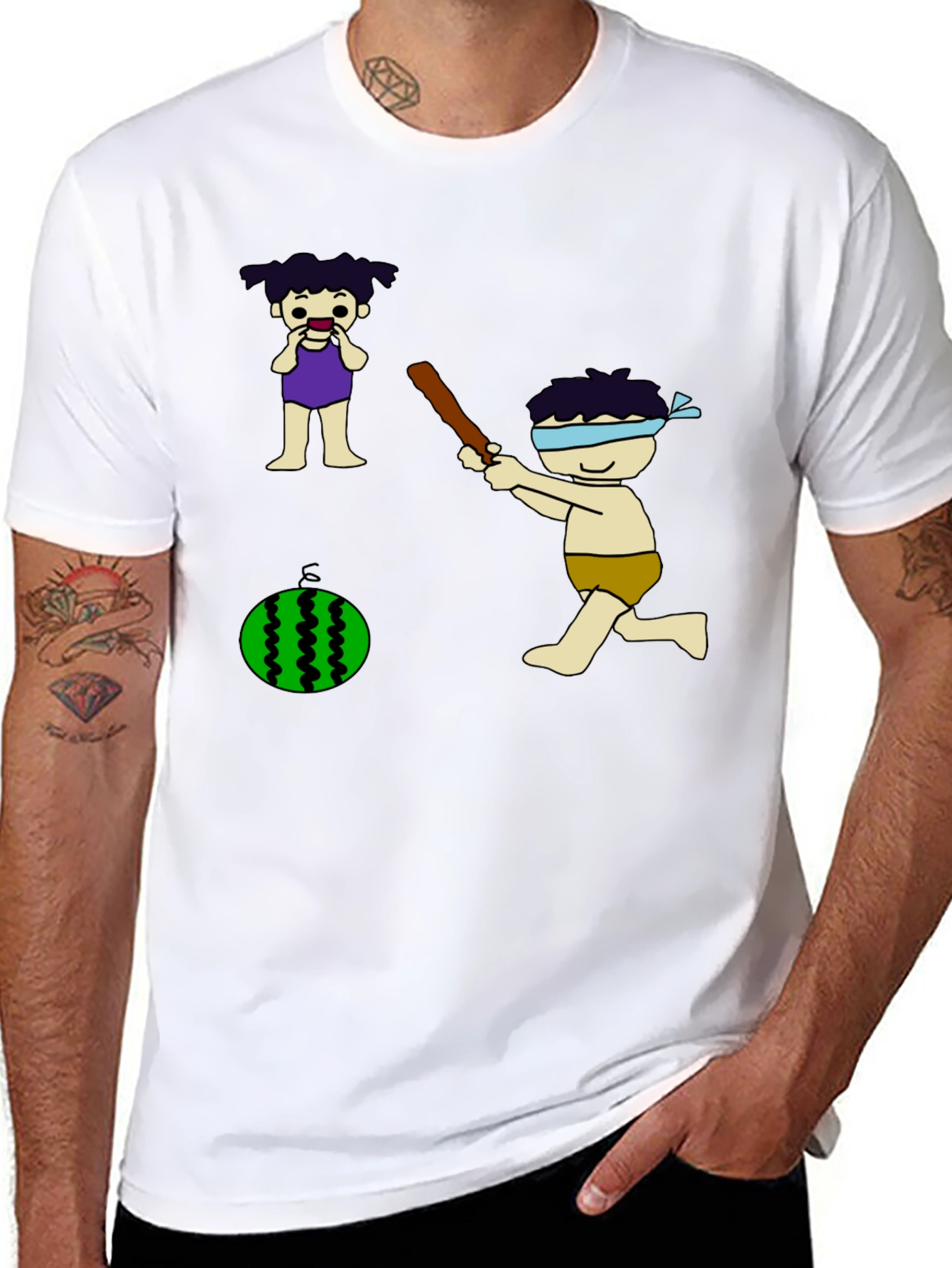 Whimsical Watermelon Smash Graphic Tee