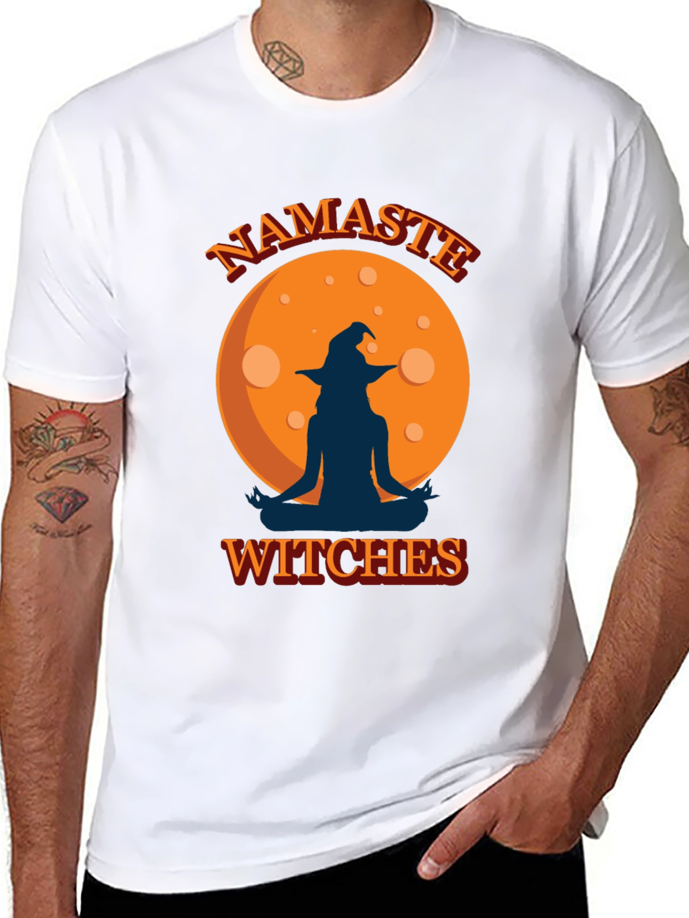 Namaste Witches Graphic Tee - Halloween Yoga Shirt