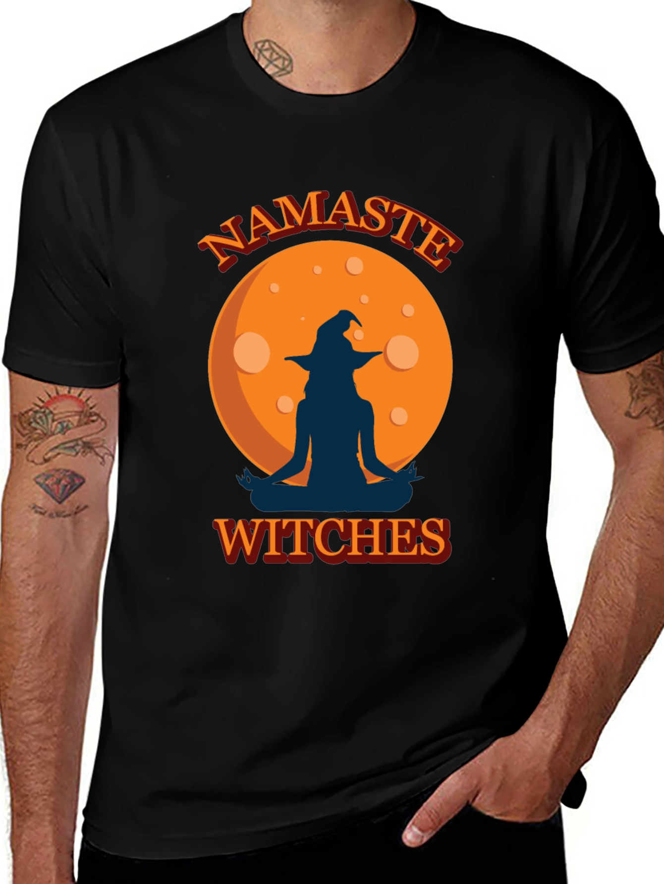 Namaste Witches Graphic Tee - Halloween Yoga Shirt