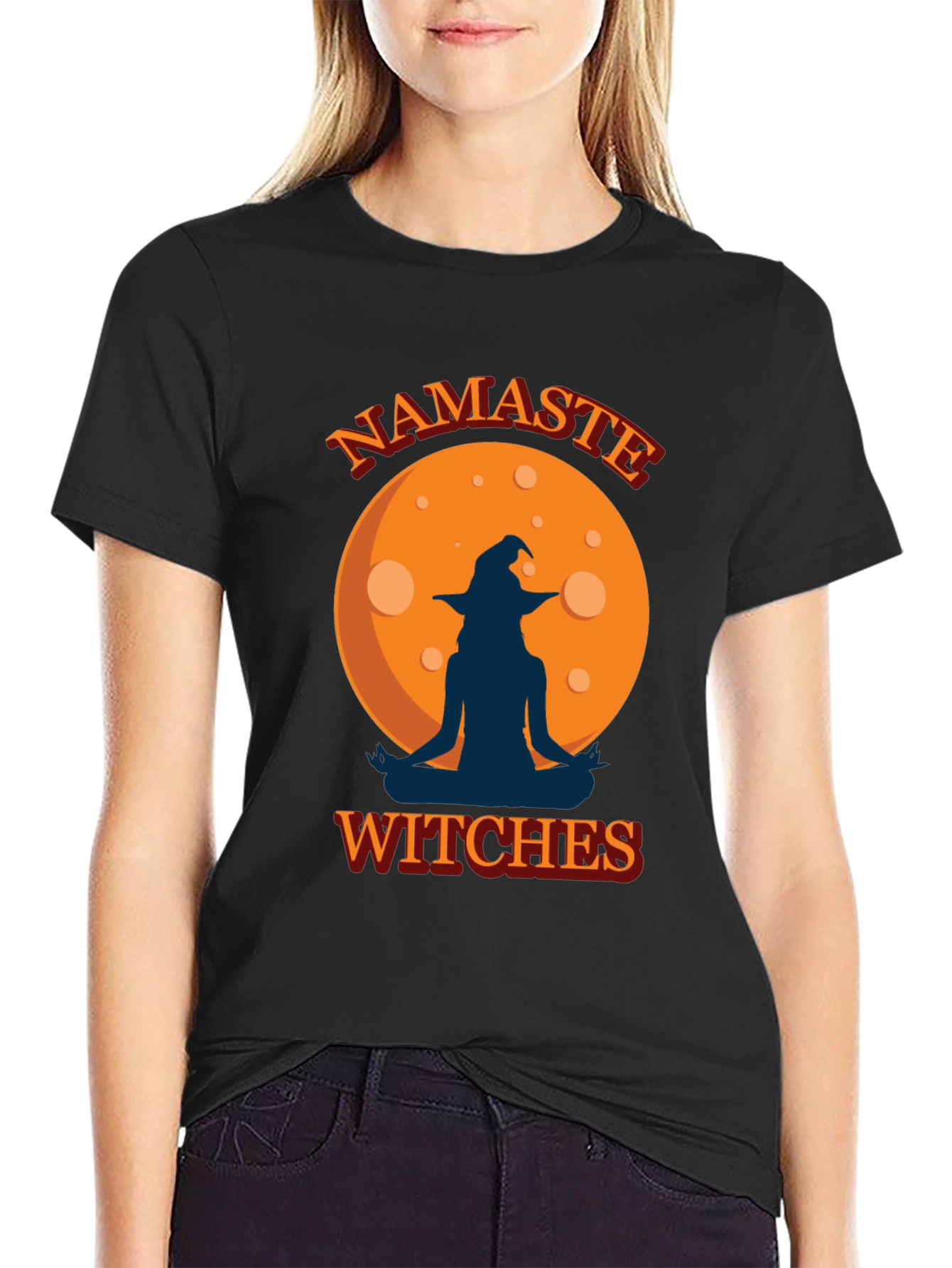 Namaste Witches Graphic Tee - Halloween Yoga Shirt