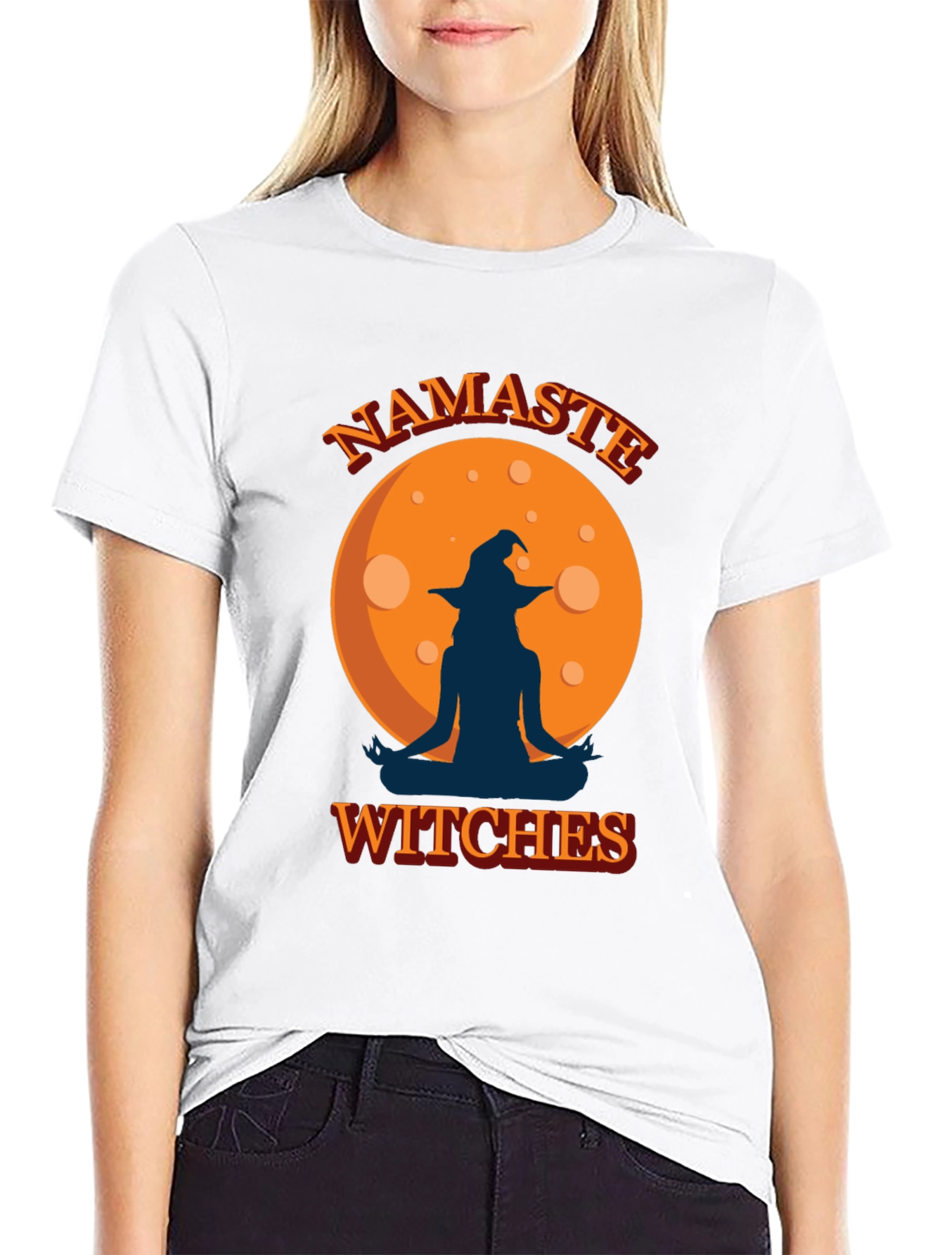 Namaste Witches Graphic Tee - Halloween Yoga Shirt