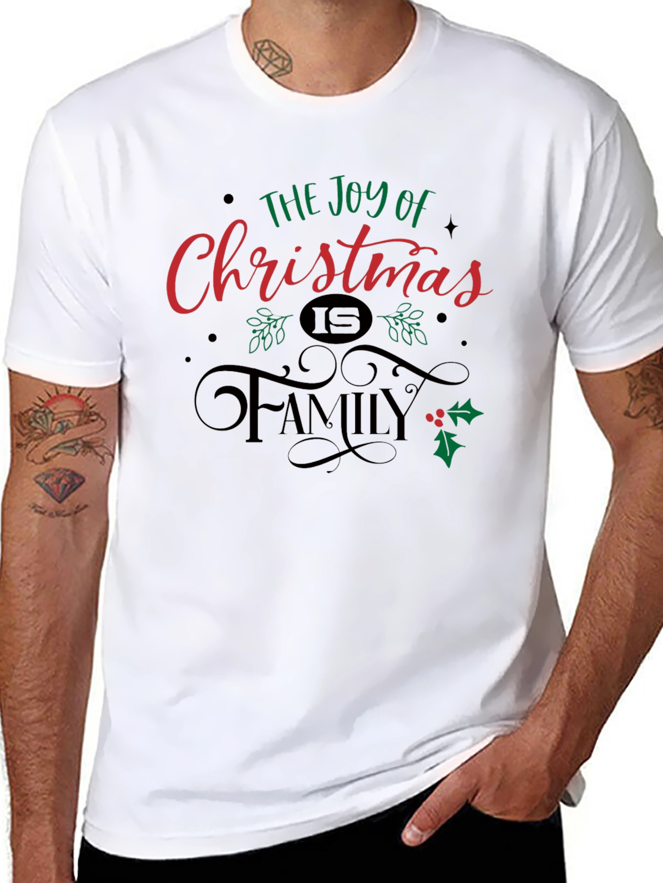 Joy of Christmas Family T-Shirt - Holiday Season Tee