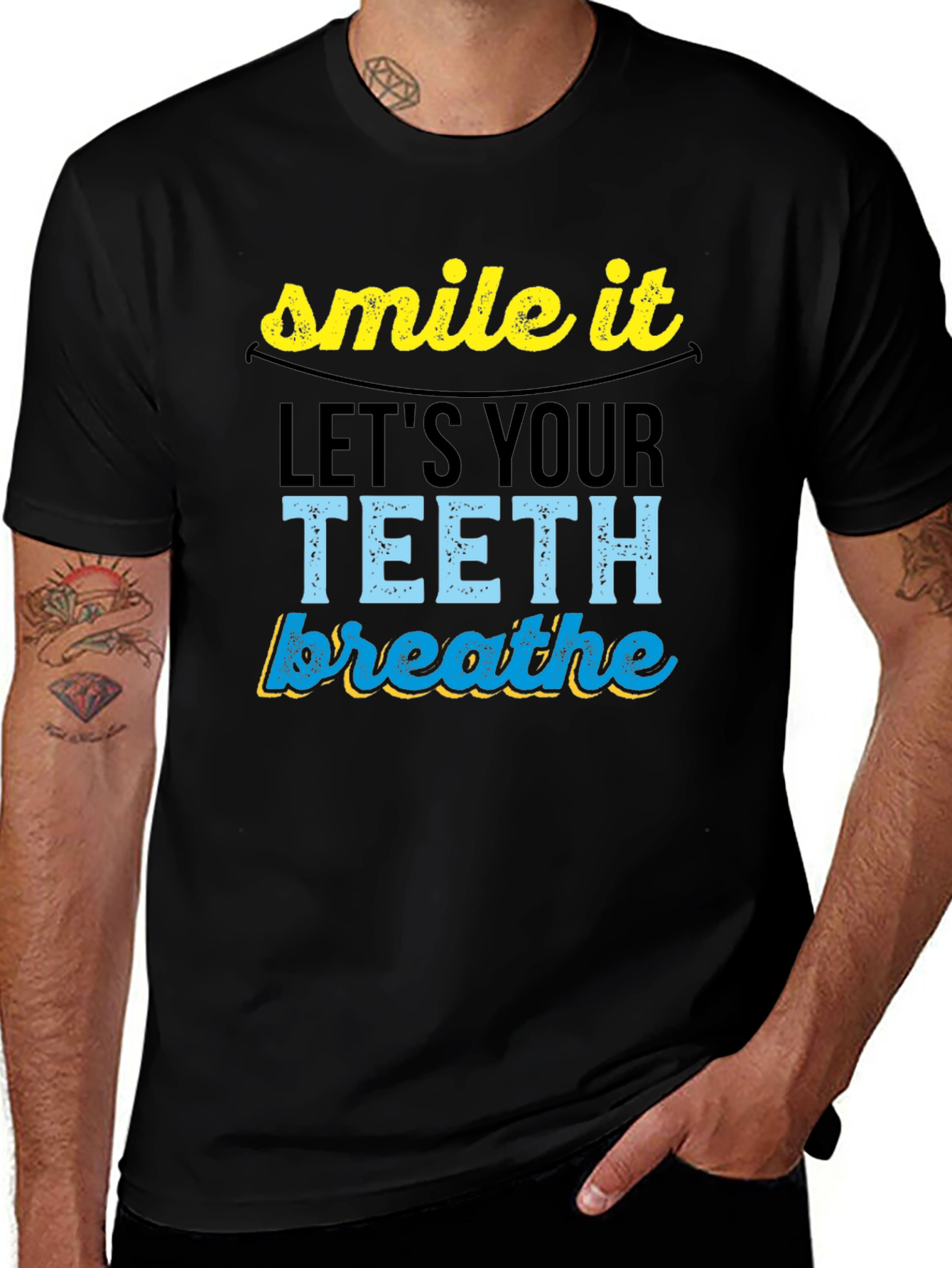 Smile It Lets Your Teeth Breathe Graphic Tee