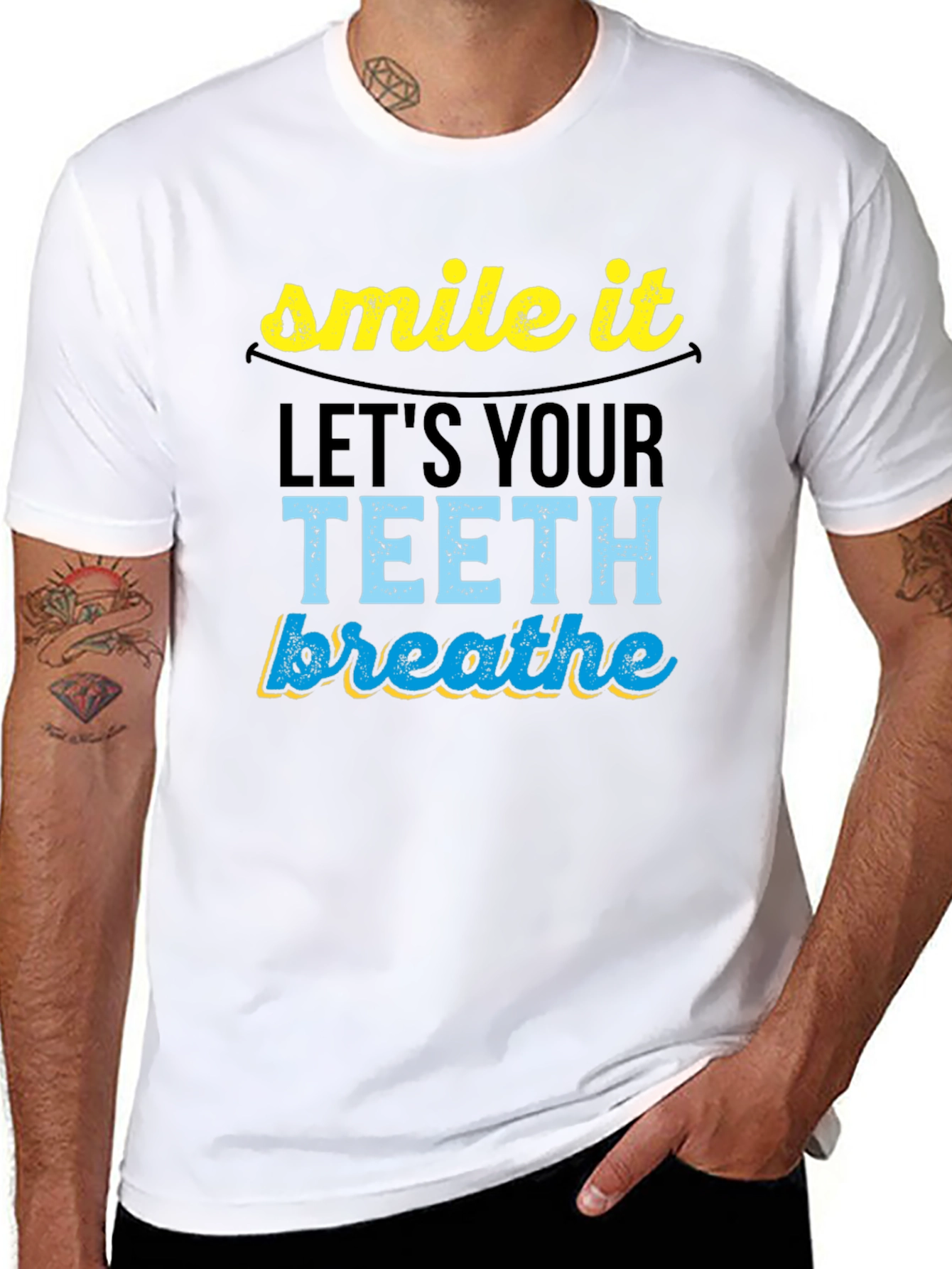 Smile It Lets Your Teeth Breathe Graphic Tee