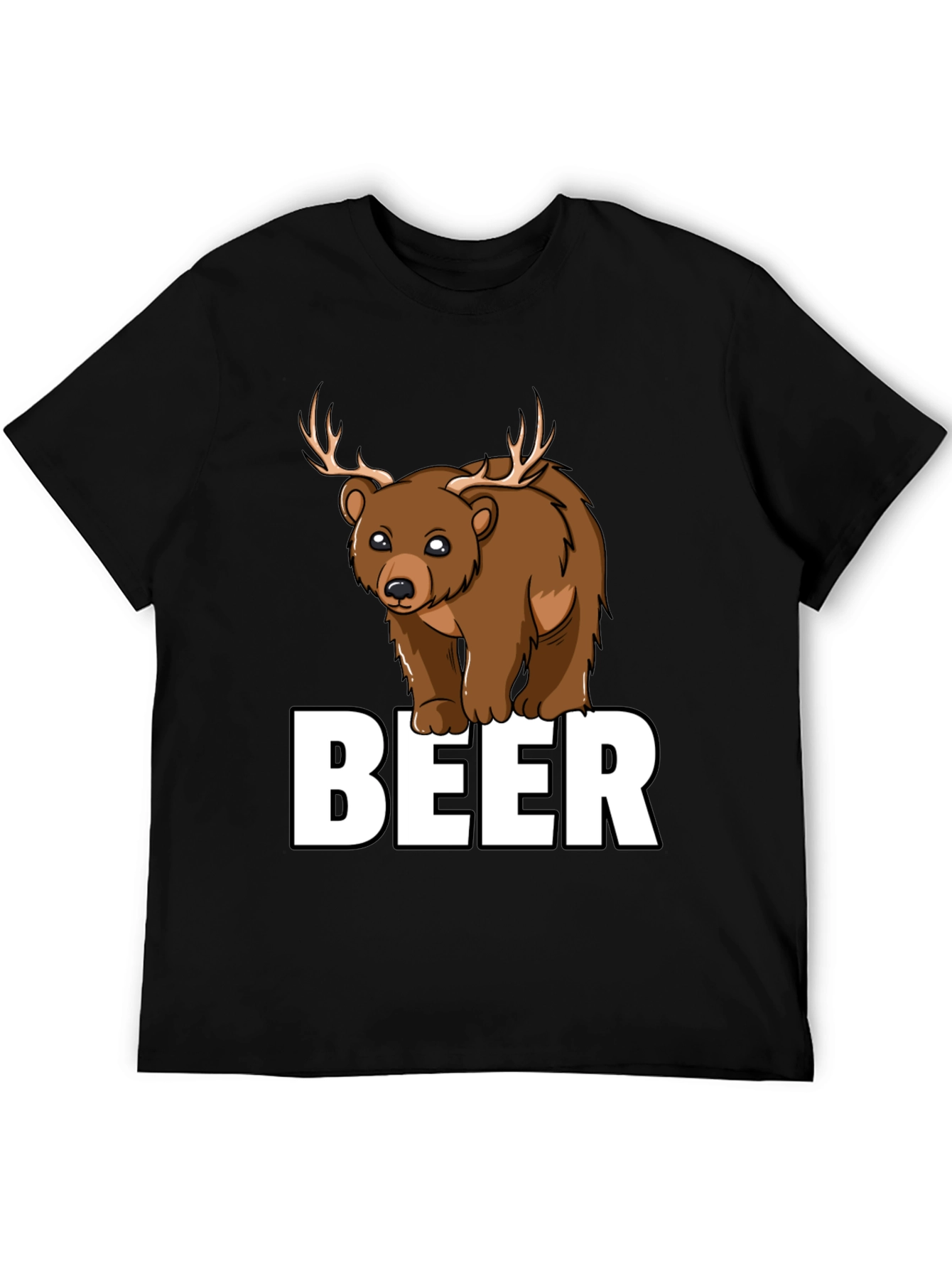 Bear Deer Beer Graphic T-Shirt