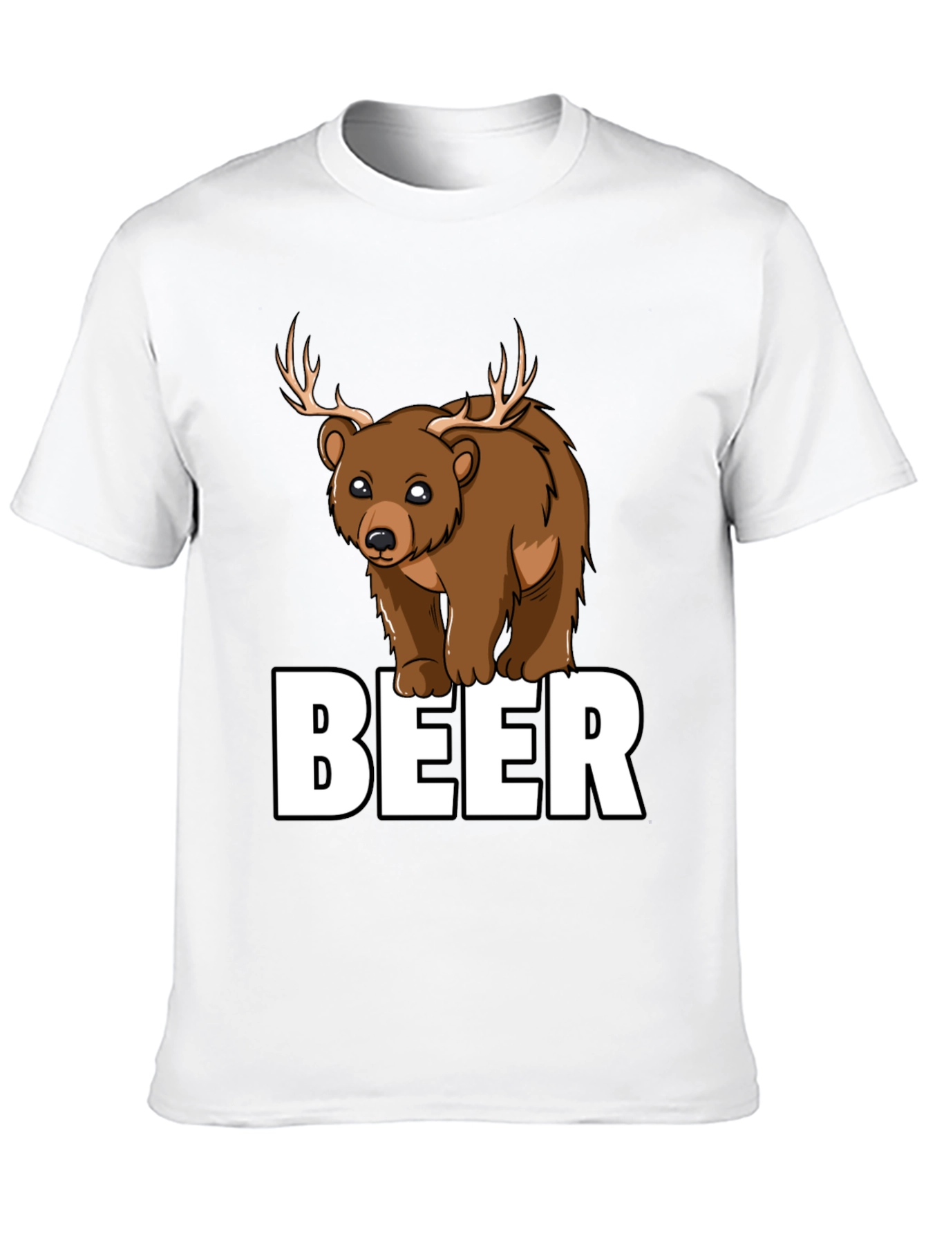Bear Deer Beer Graphic T-Shirt