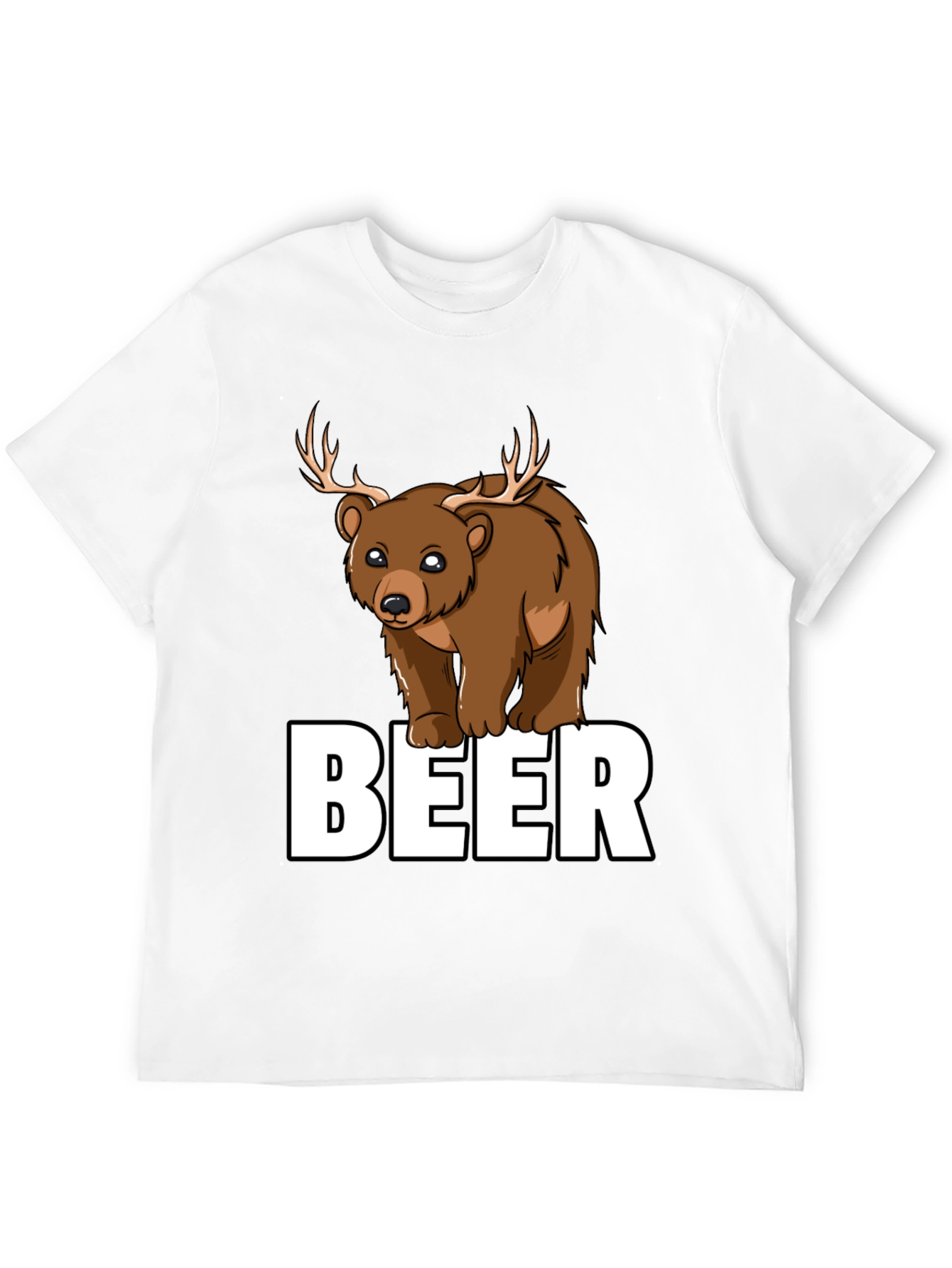 Bear Deer Beer Graphic T-Shirt
