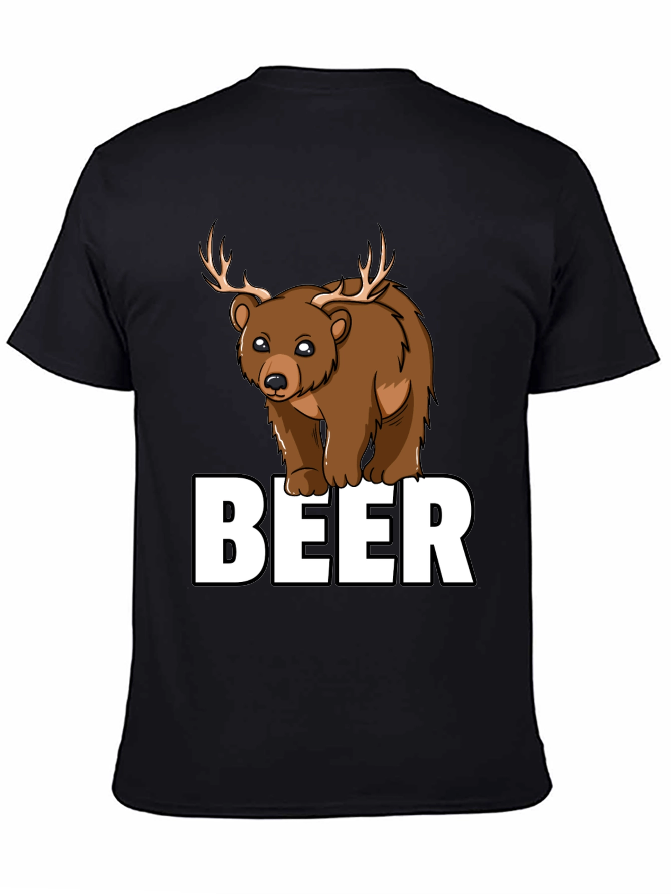 Bear Deer Beer Graphic T-Shirt