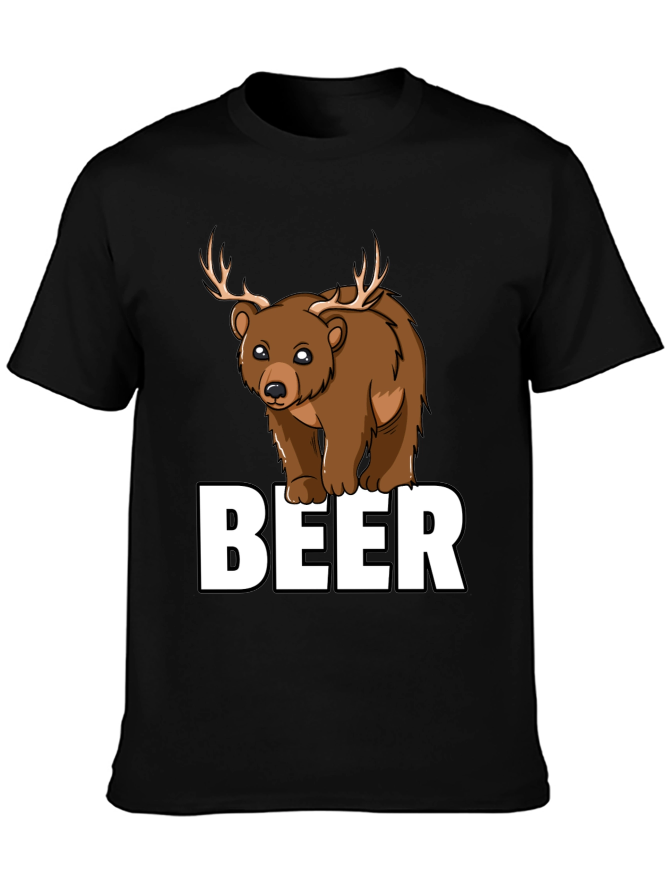 Bear Deer Beer Graphic T-Shirt