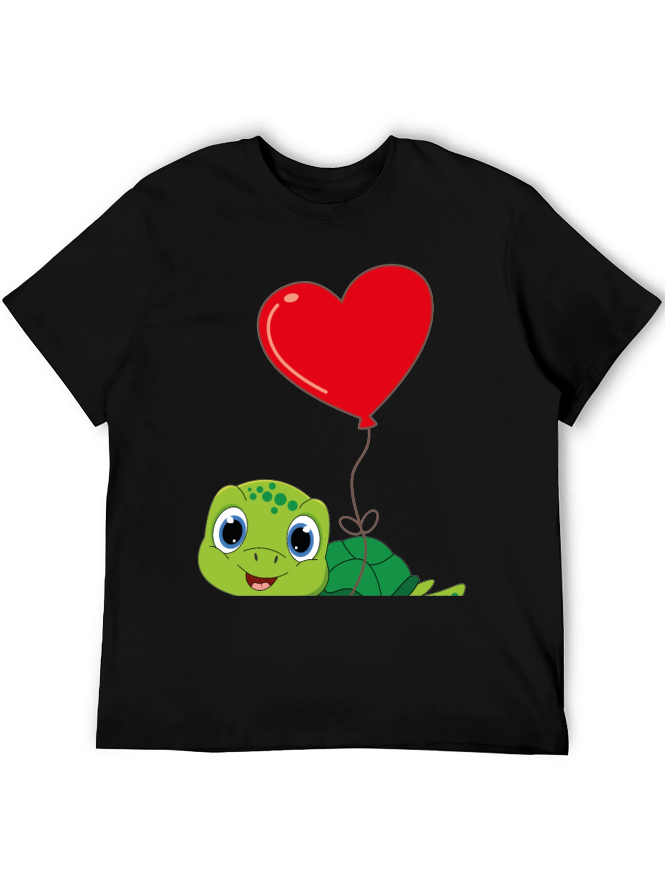 Cute Turtle Heart Balloon Graphic Tee
