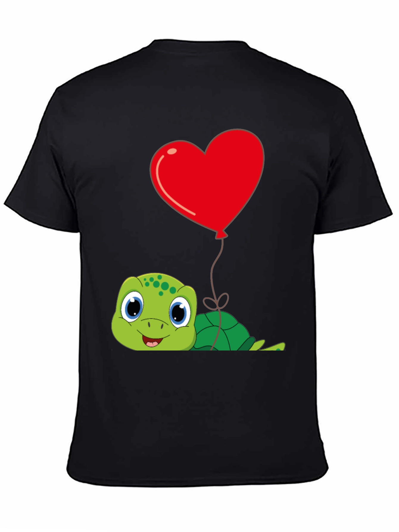 Cute Turtle Heart Balloon Graphic Tee