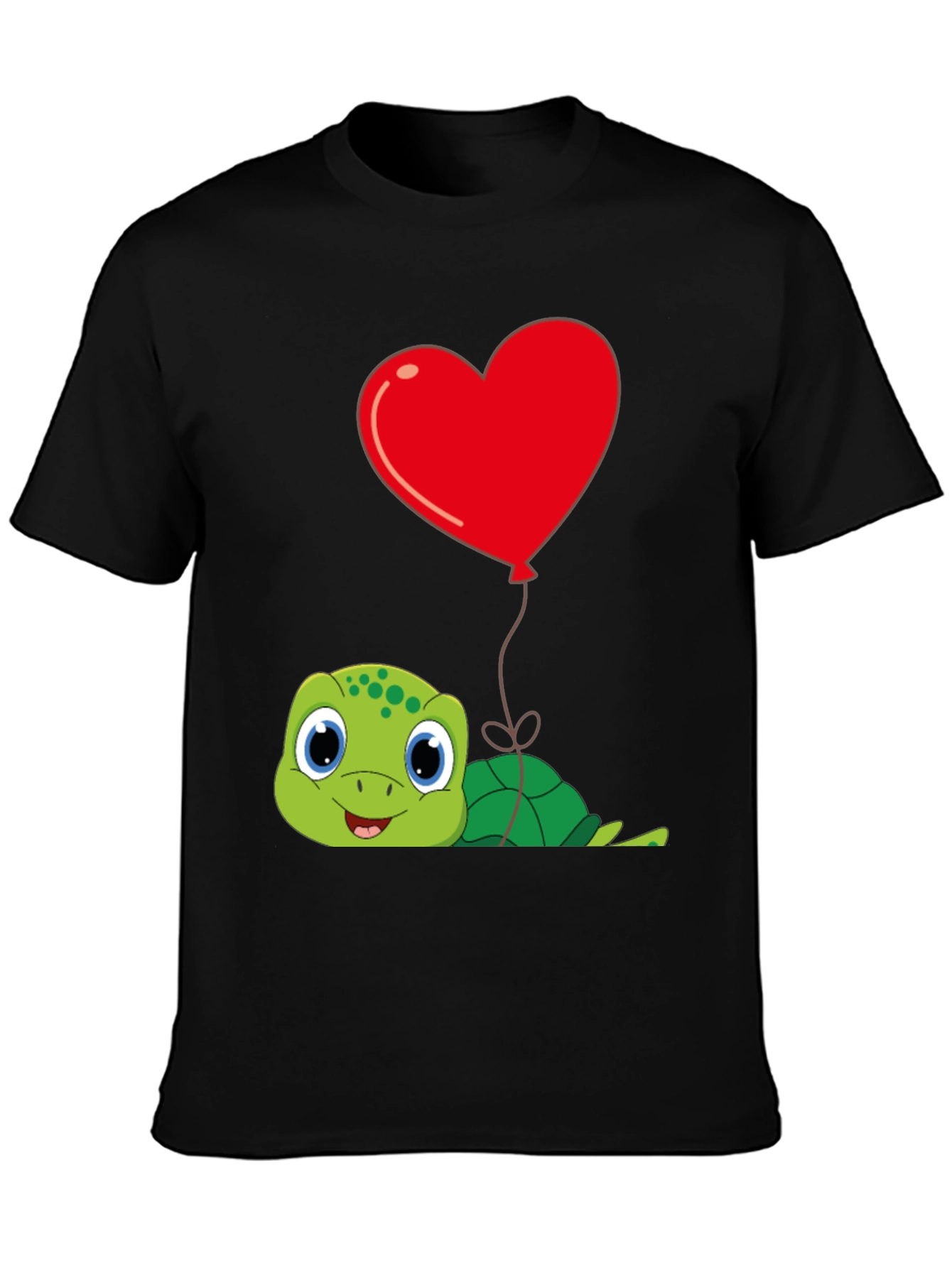 Cute Turtle Heart Balloon Graphic Tee