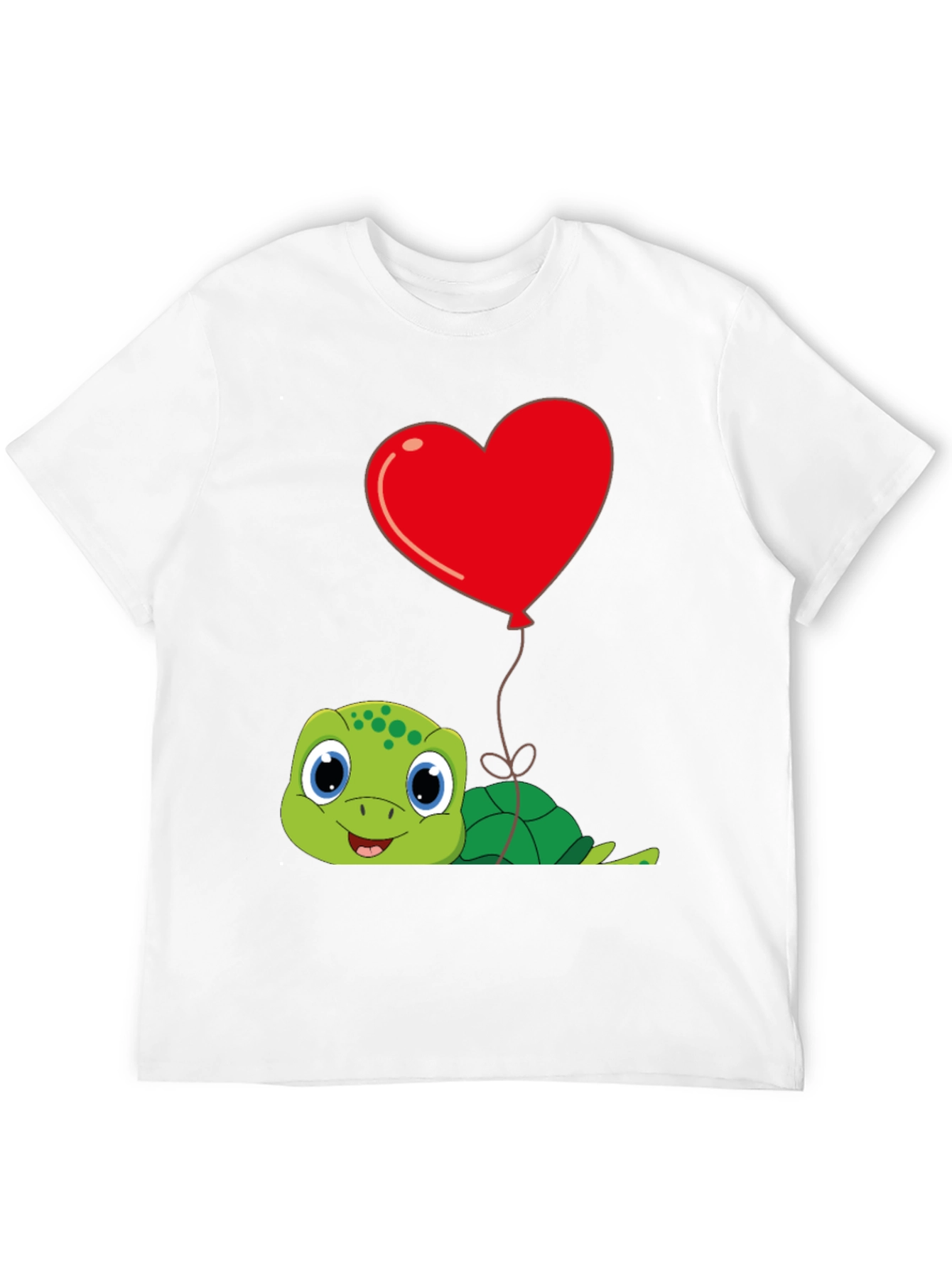 Cute Turtle Heart Balloon Graphic Tee