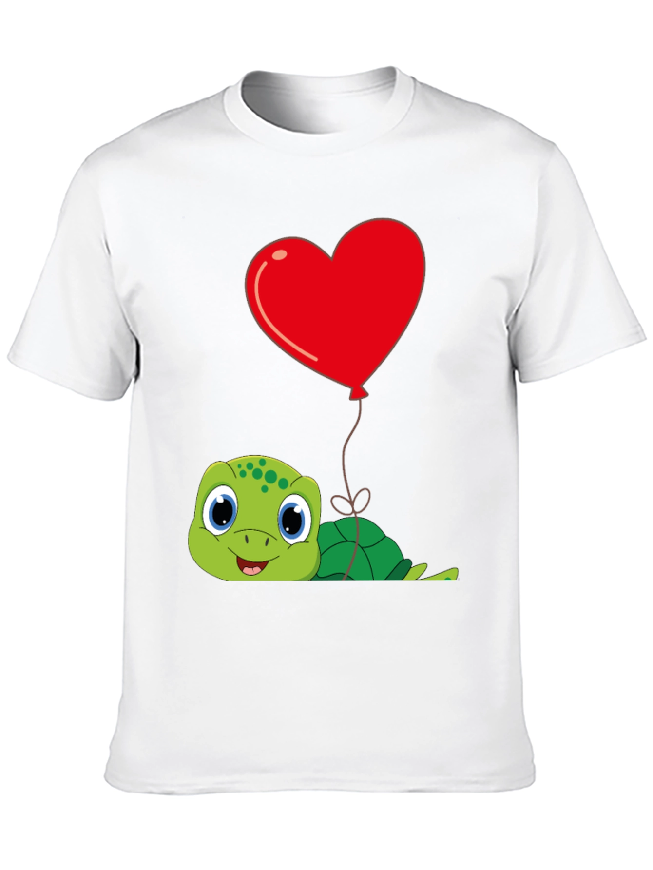 Cute Turtle Heart Balloon Graphic Tee
