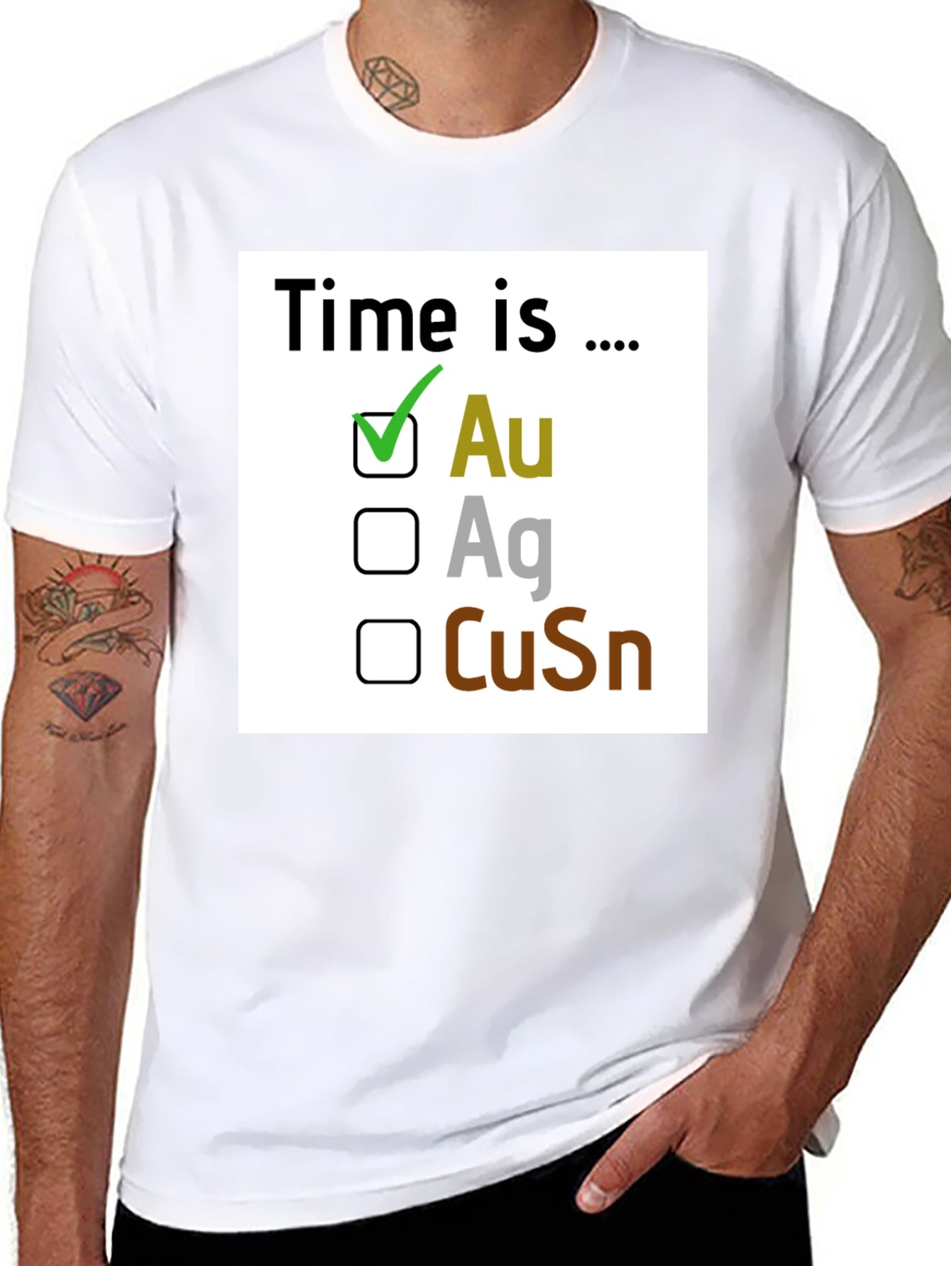Time is Gold T-Shirt - Chemistry Element Humor