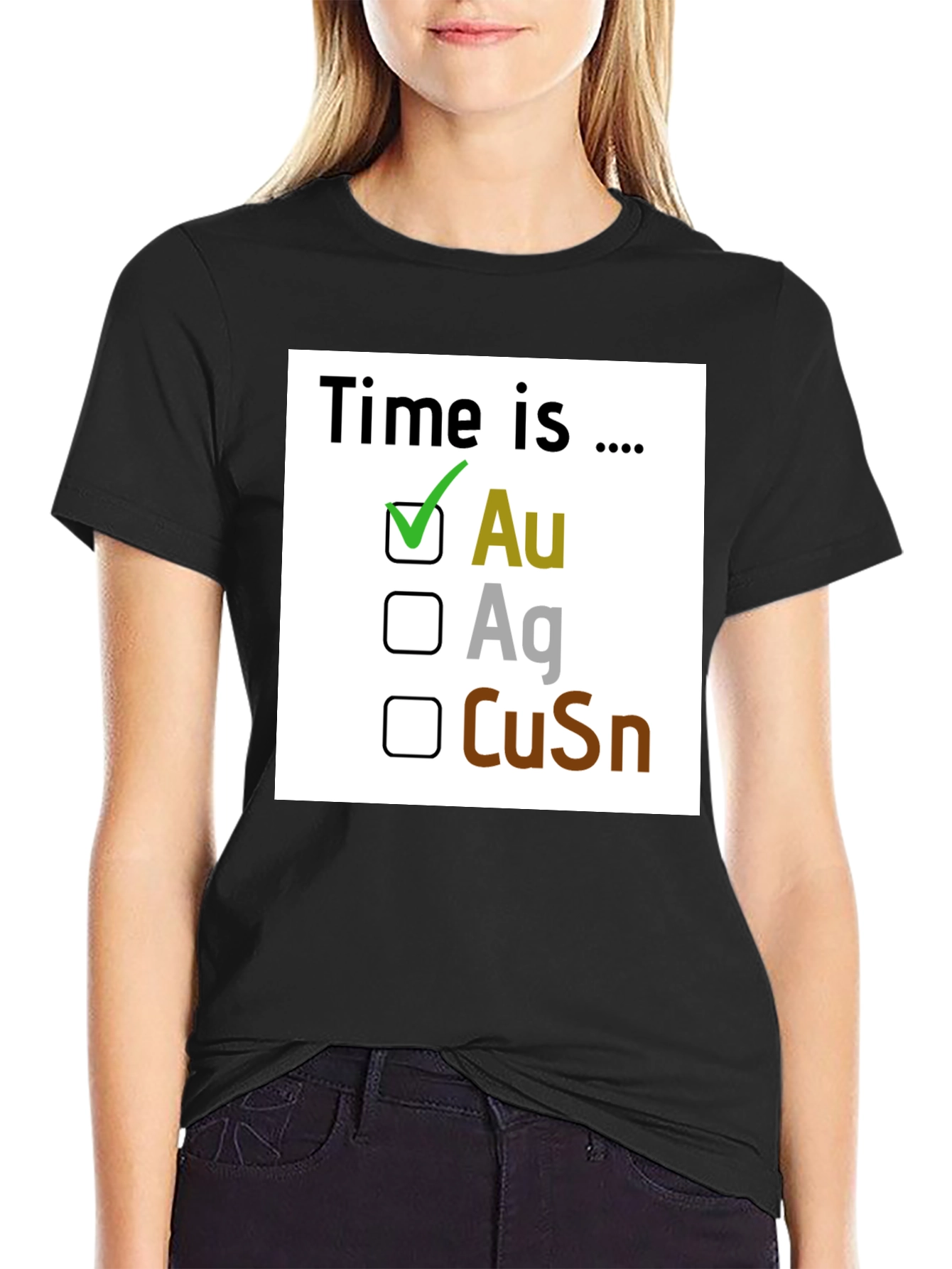 Time is Gold T-Shirt - Chemistry Element Humor