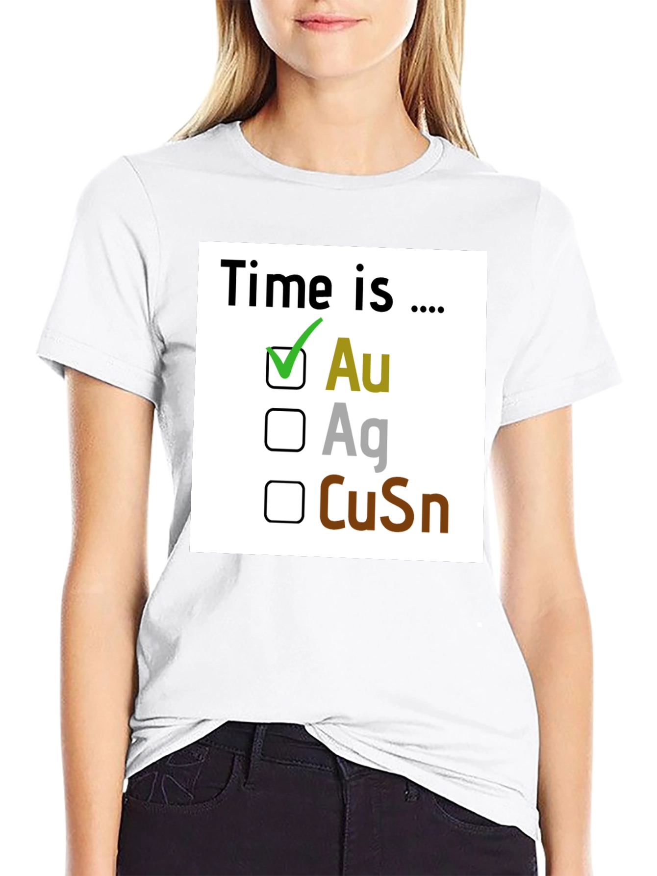 Time is Gold T-Shirt - Chemistry Element Humor
