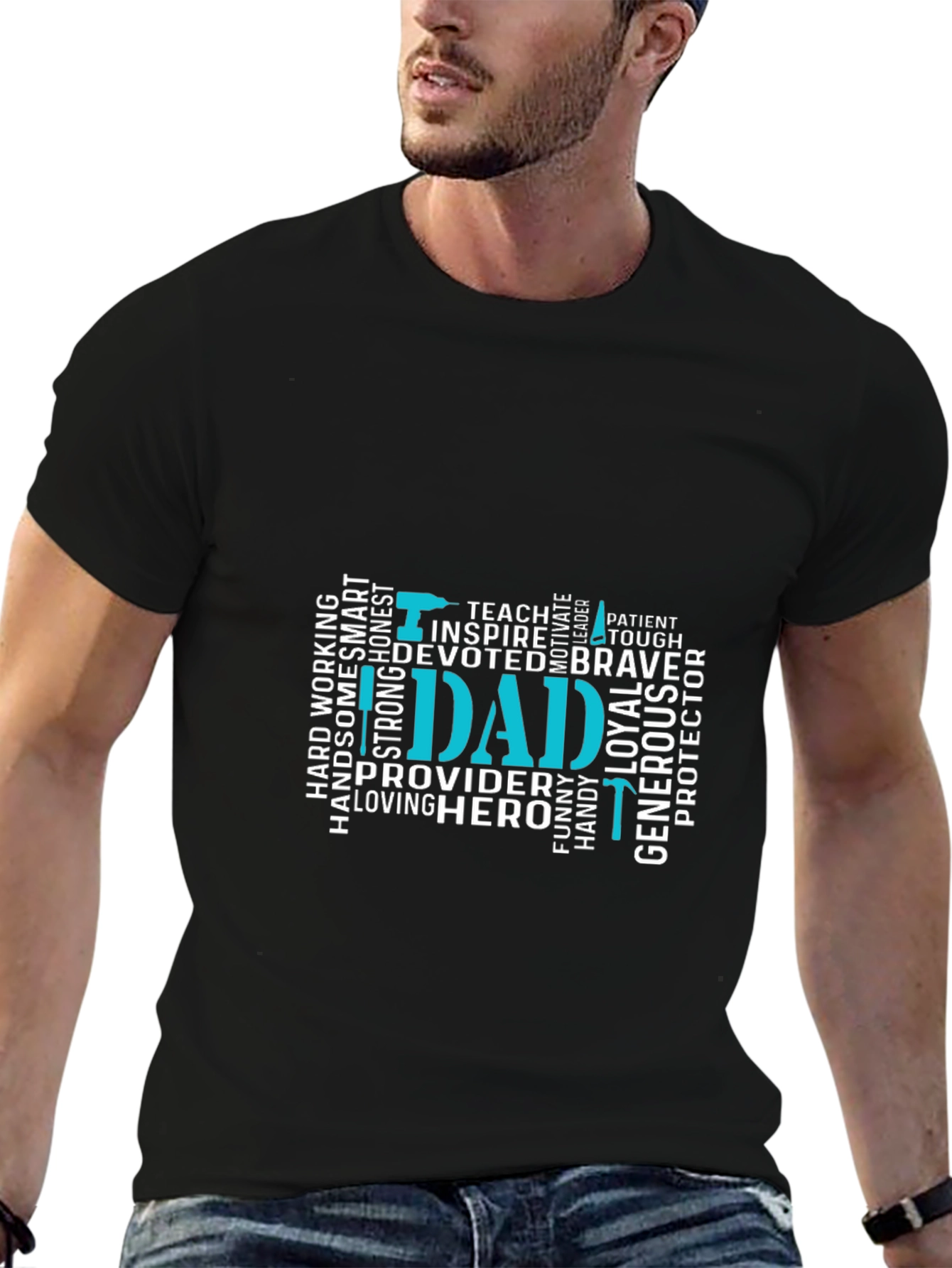 Dad Word Art Graphic T-Shirt