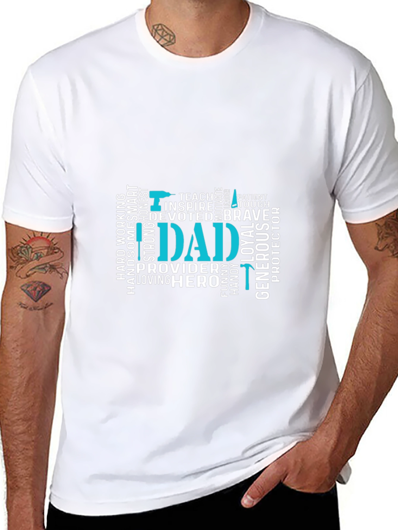 Dad Word Art Graphic T-Shirt