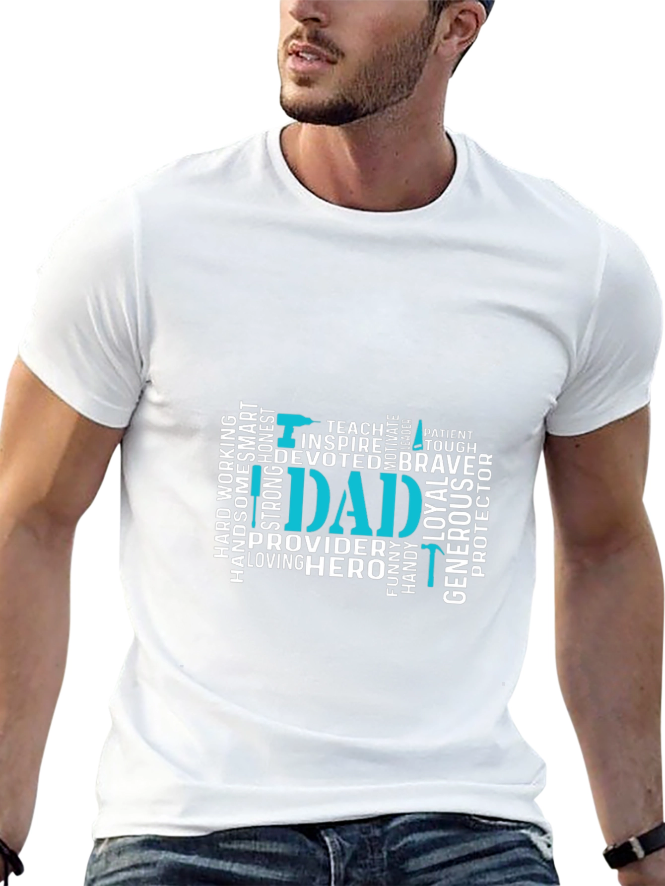 Dad Word Art Graphic T-Shirt