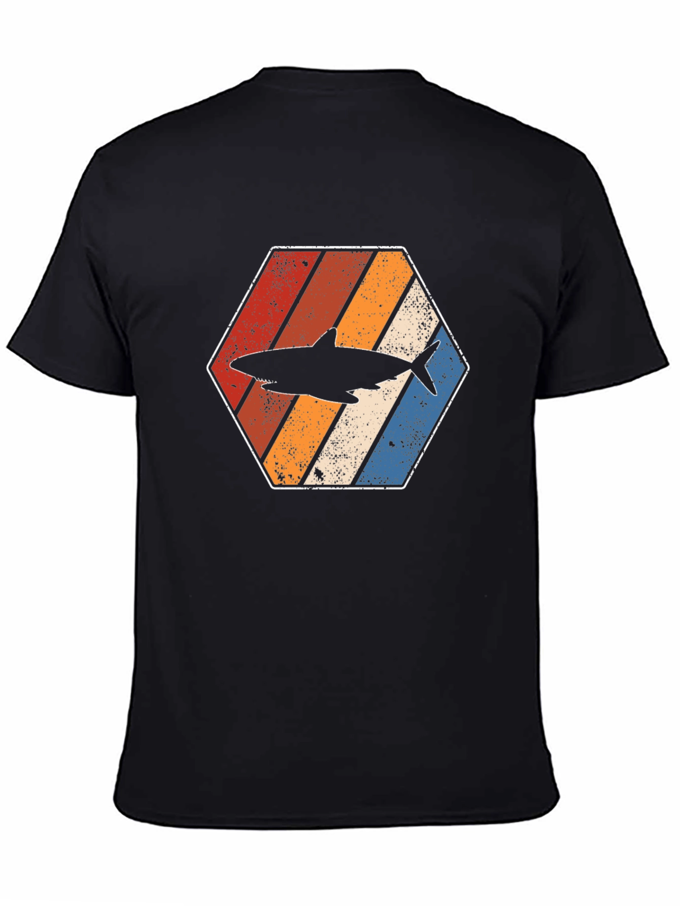 Retro Shark Hexagon Graphic Tee