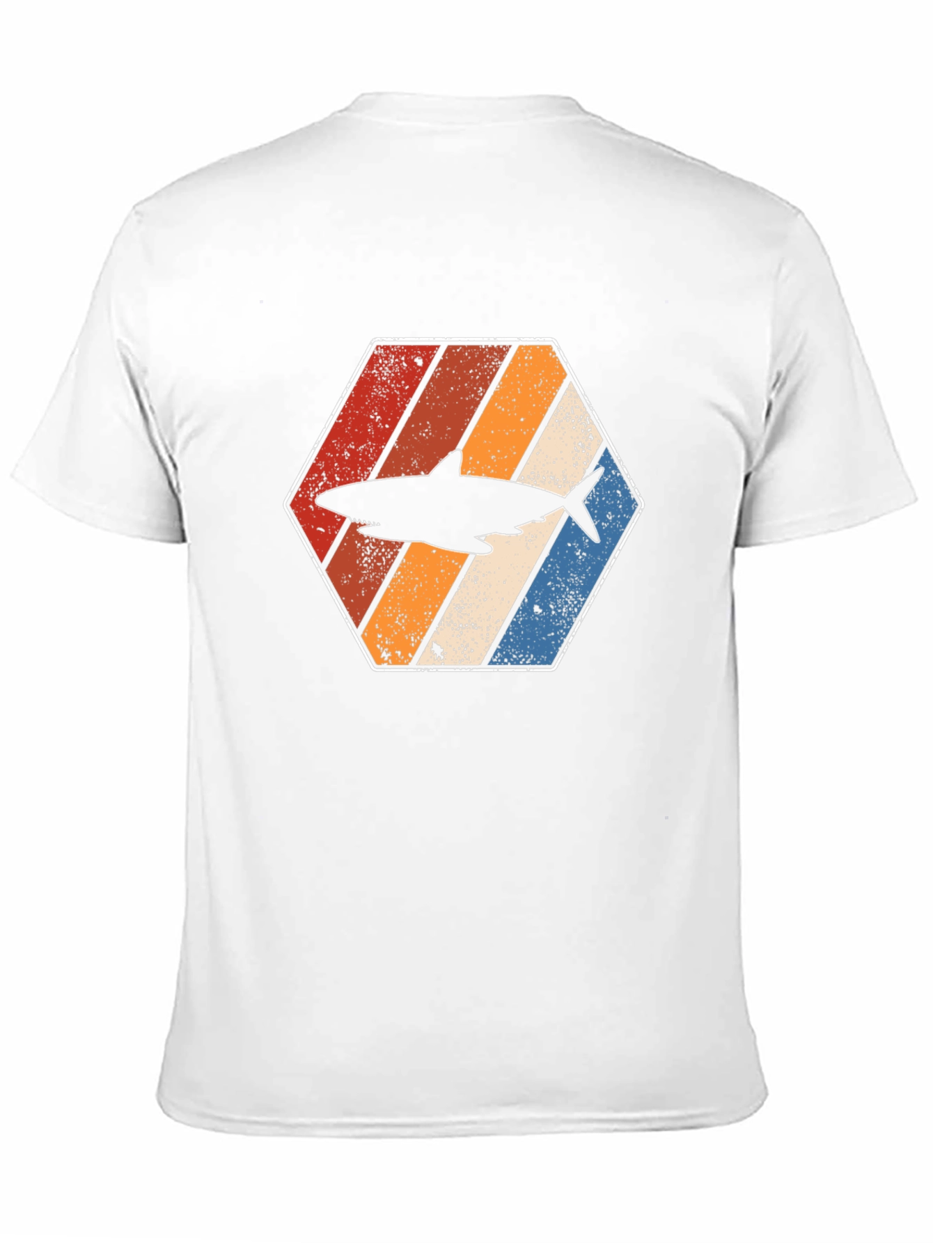 Retro Shark Hexagon Graphic Tee