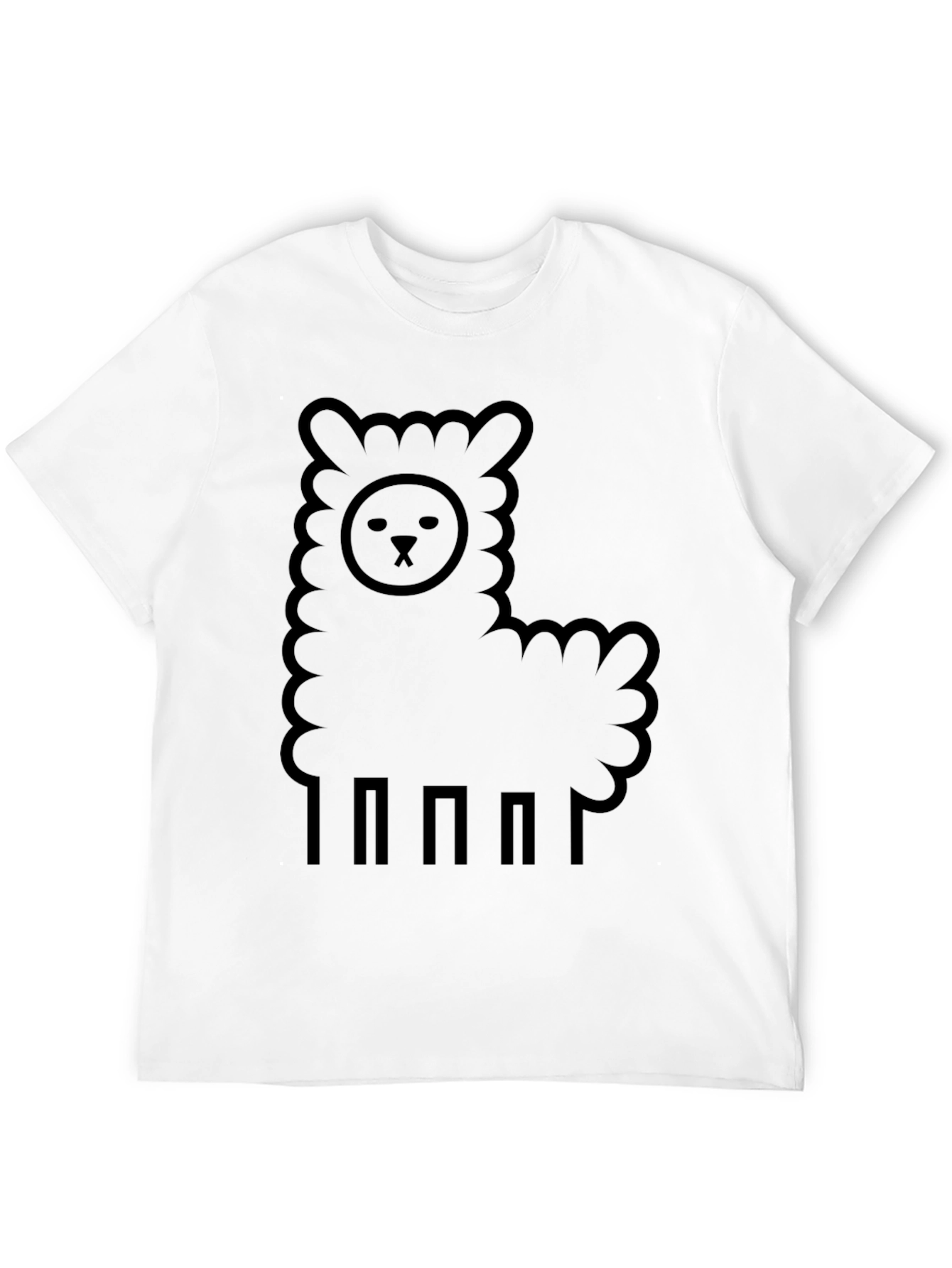 Llama Graphic Tee - Black Casual Comfort