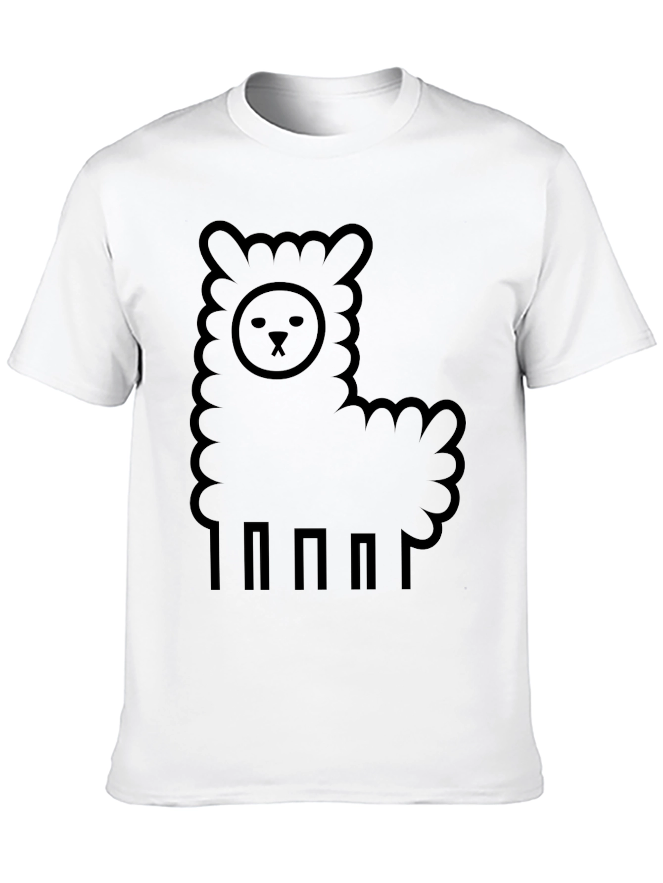 Llama Graphic Tee - Black Casual Comfort