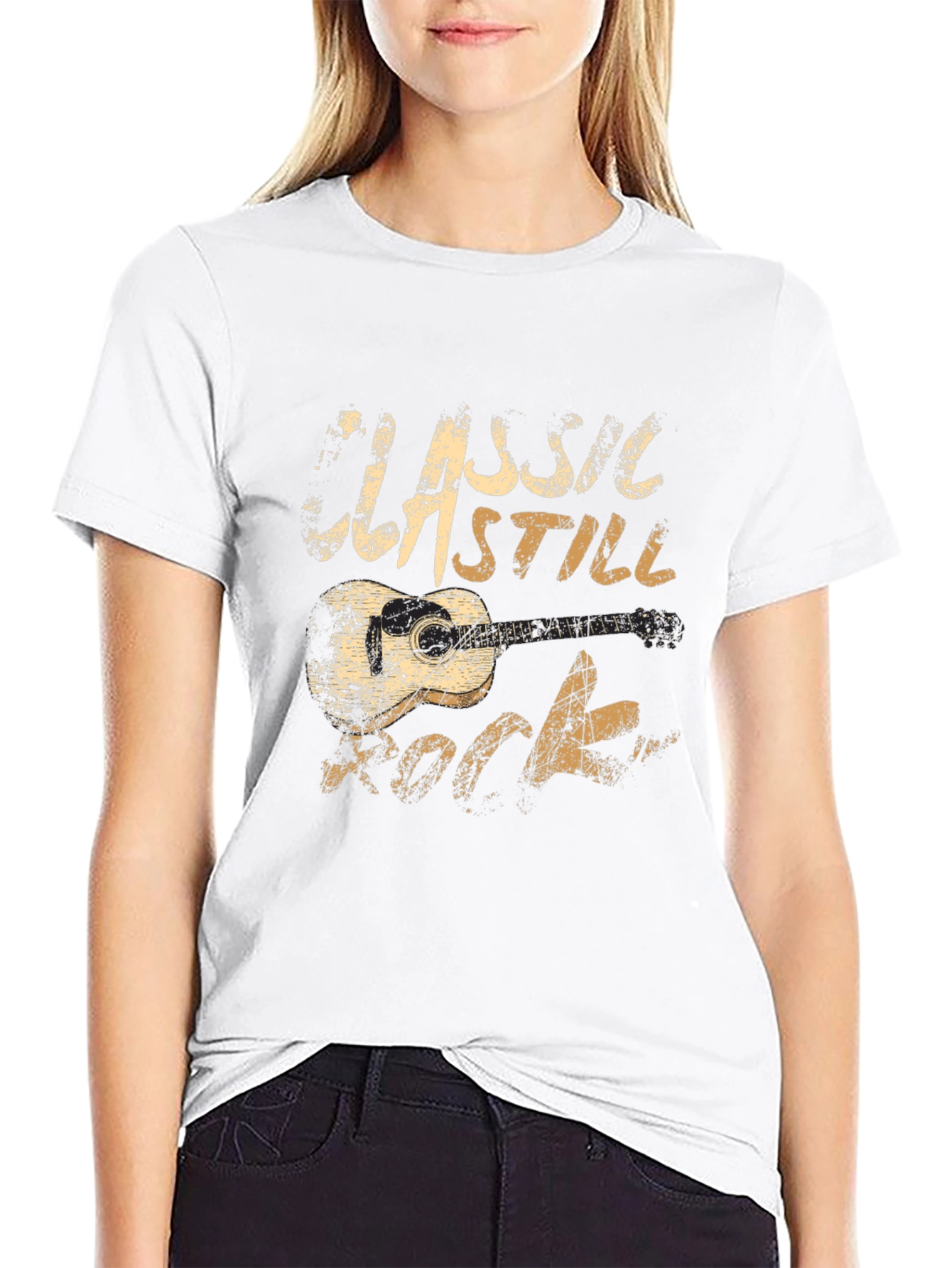Classic Still Rock Guitar Graphic T-Shirt
