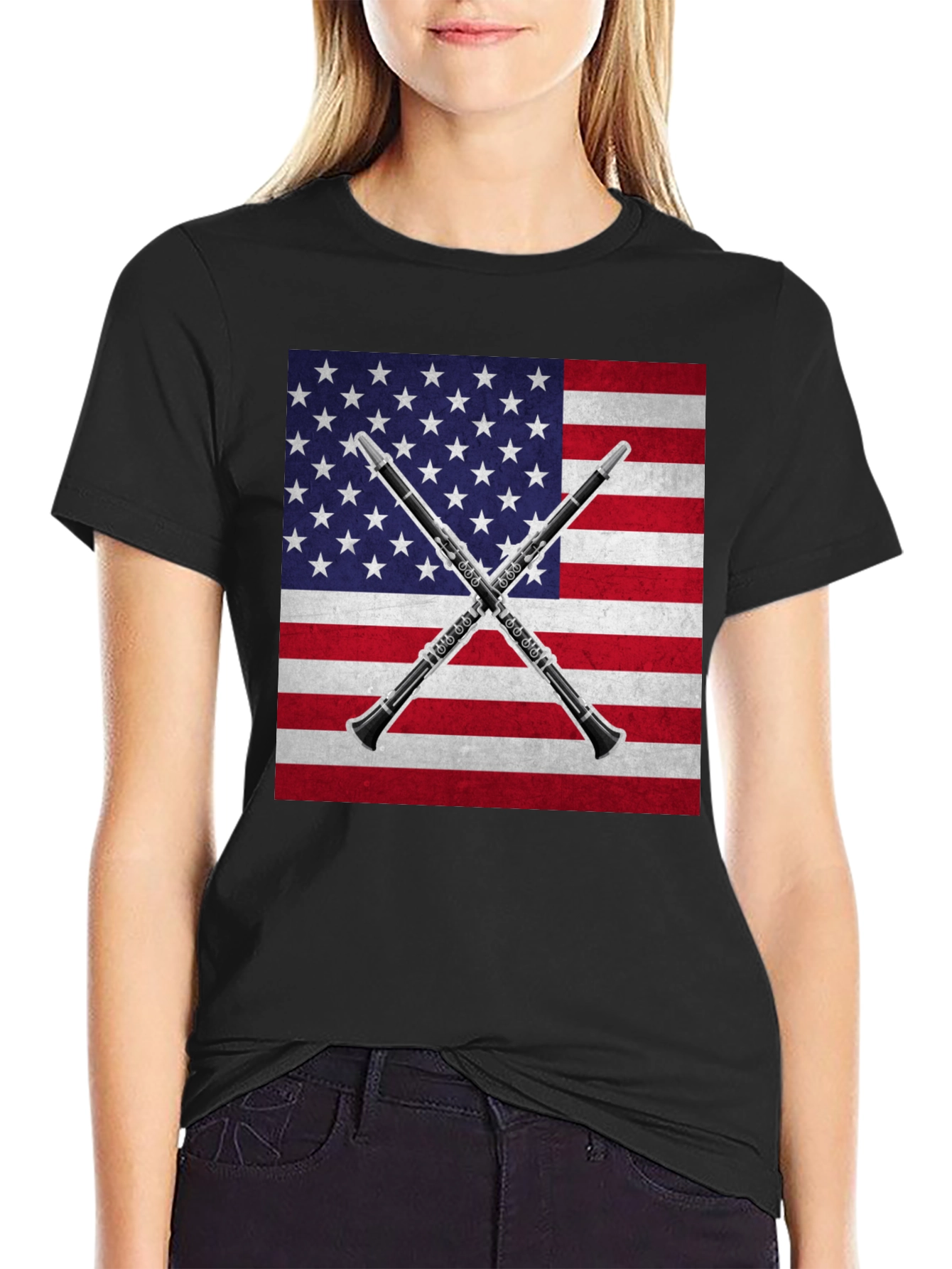 American Flag Clarinet T-Shirt