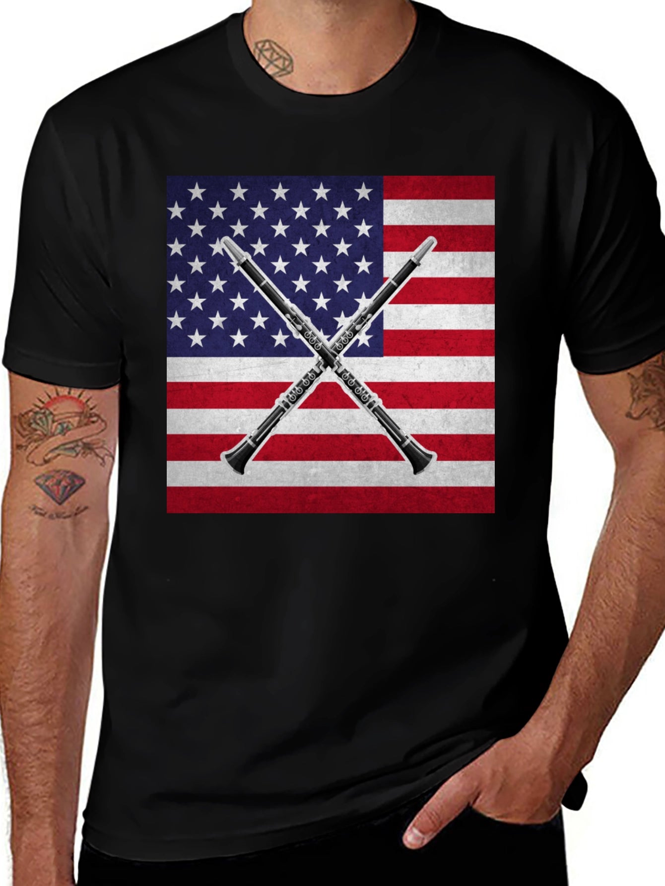 American Flag Clarinet T-Shirt
