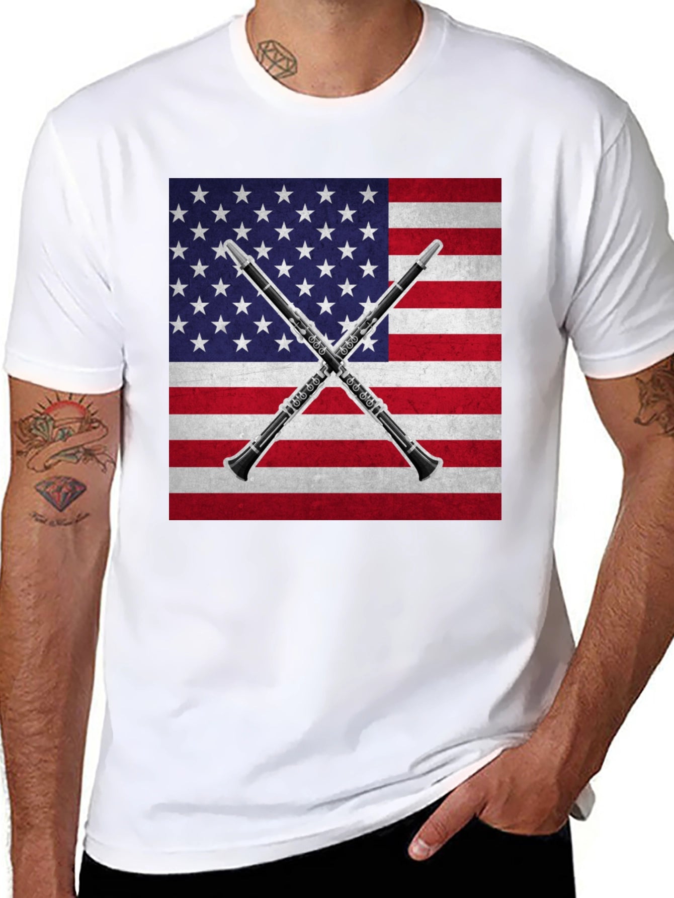 American Flag Clarinet T-Shirt