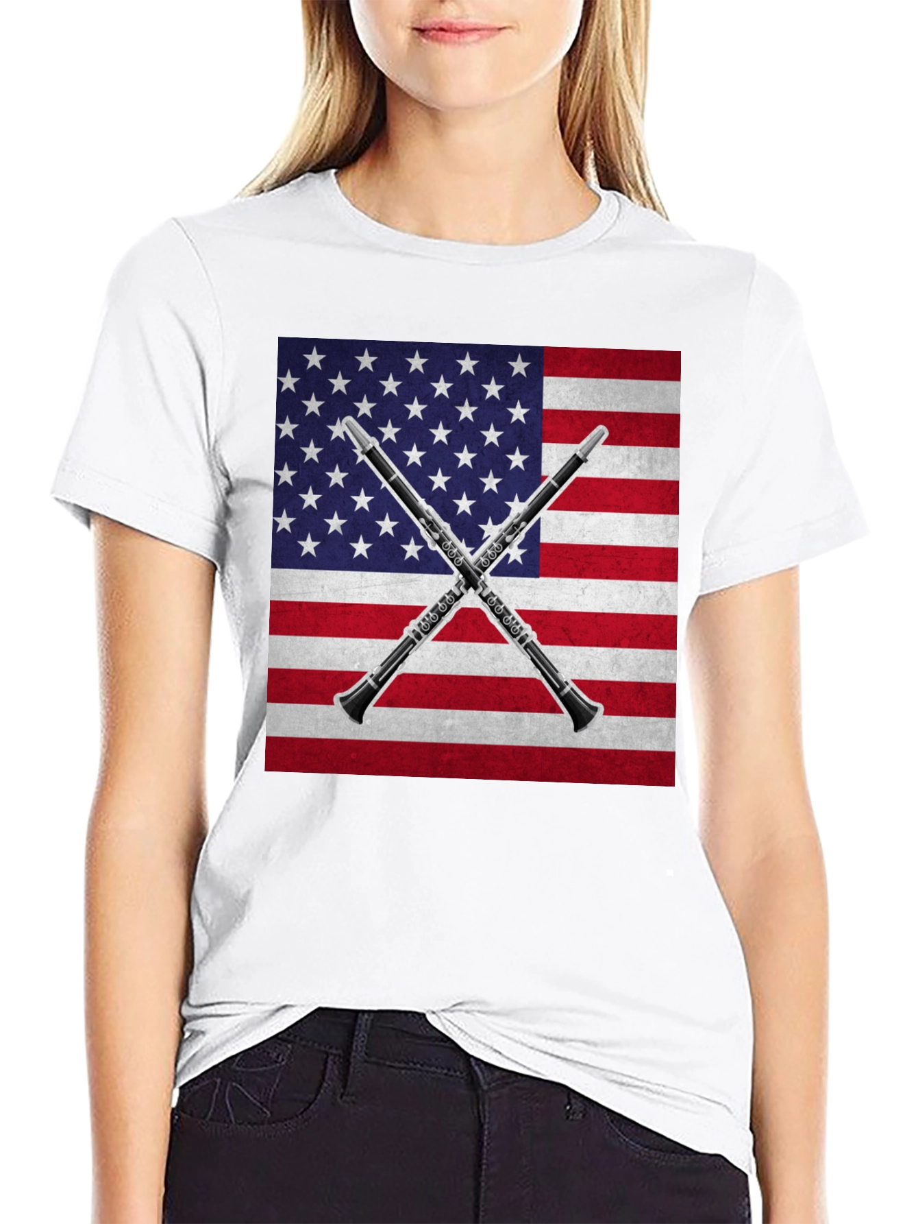 American Flag Clarinet T-Shirt