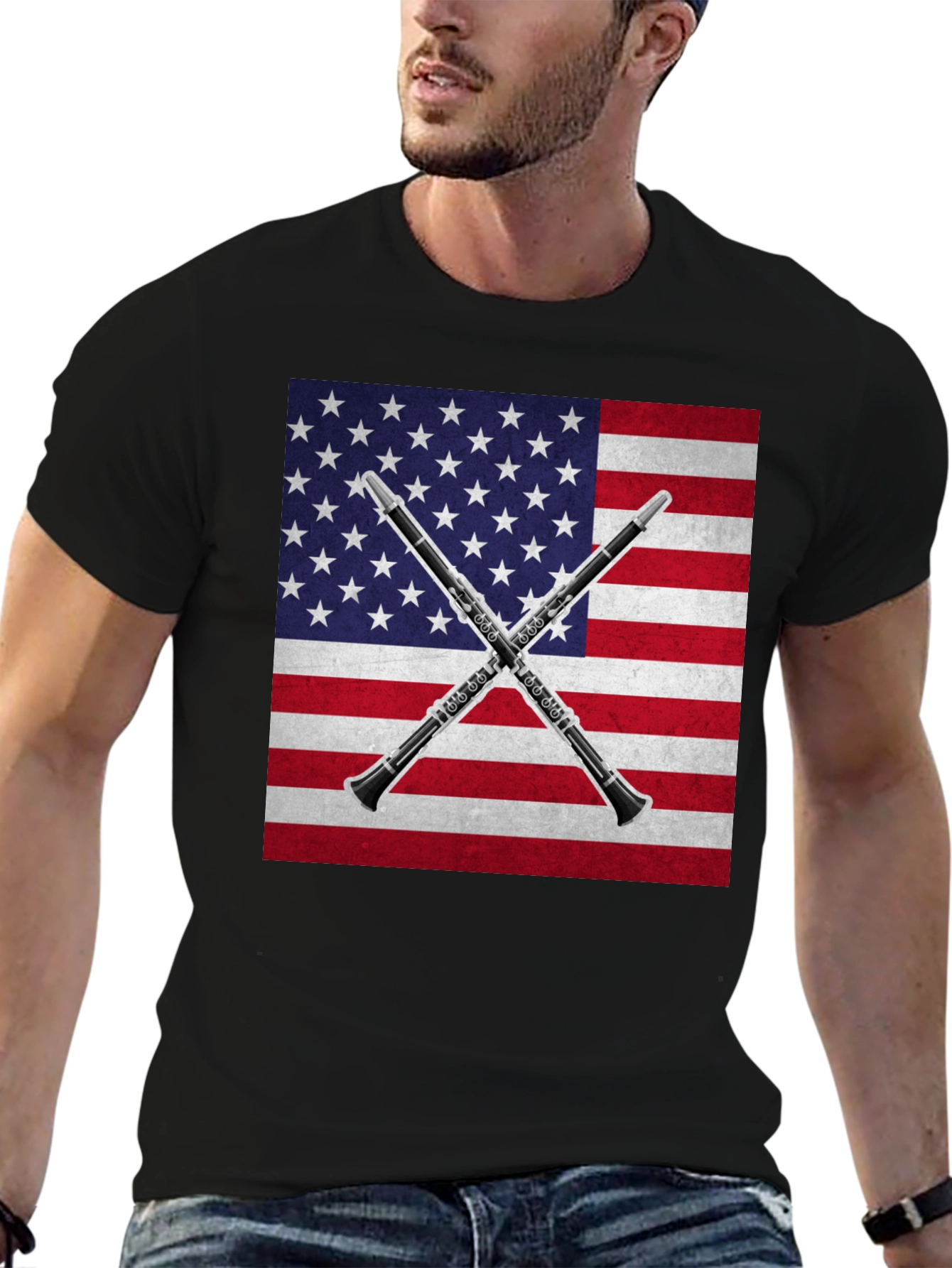 American Flag Clarinet T-Shirt