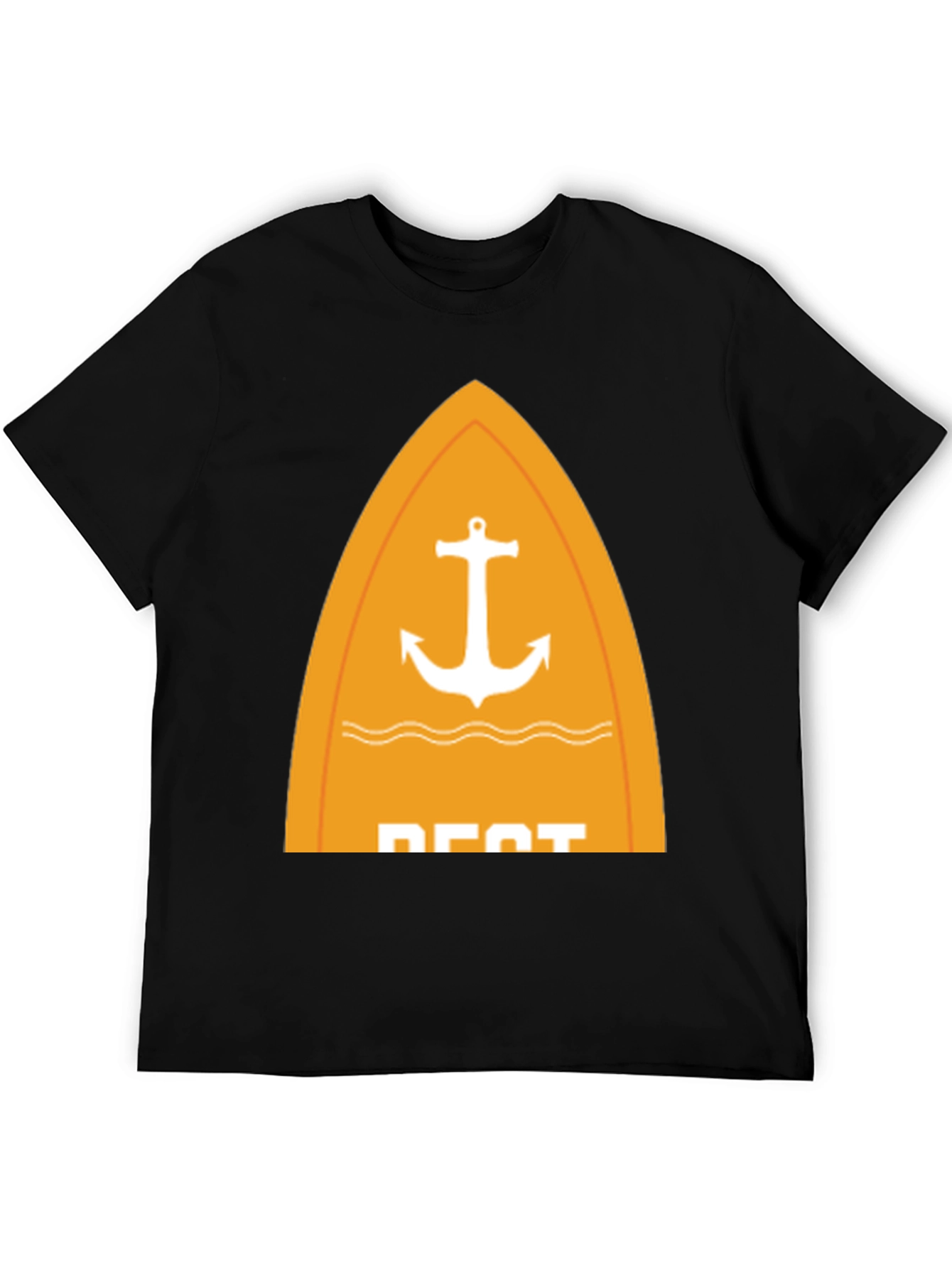 Nautical Anchor Graphic Tee - Stylish Black T-Shirt