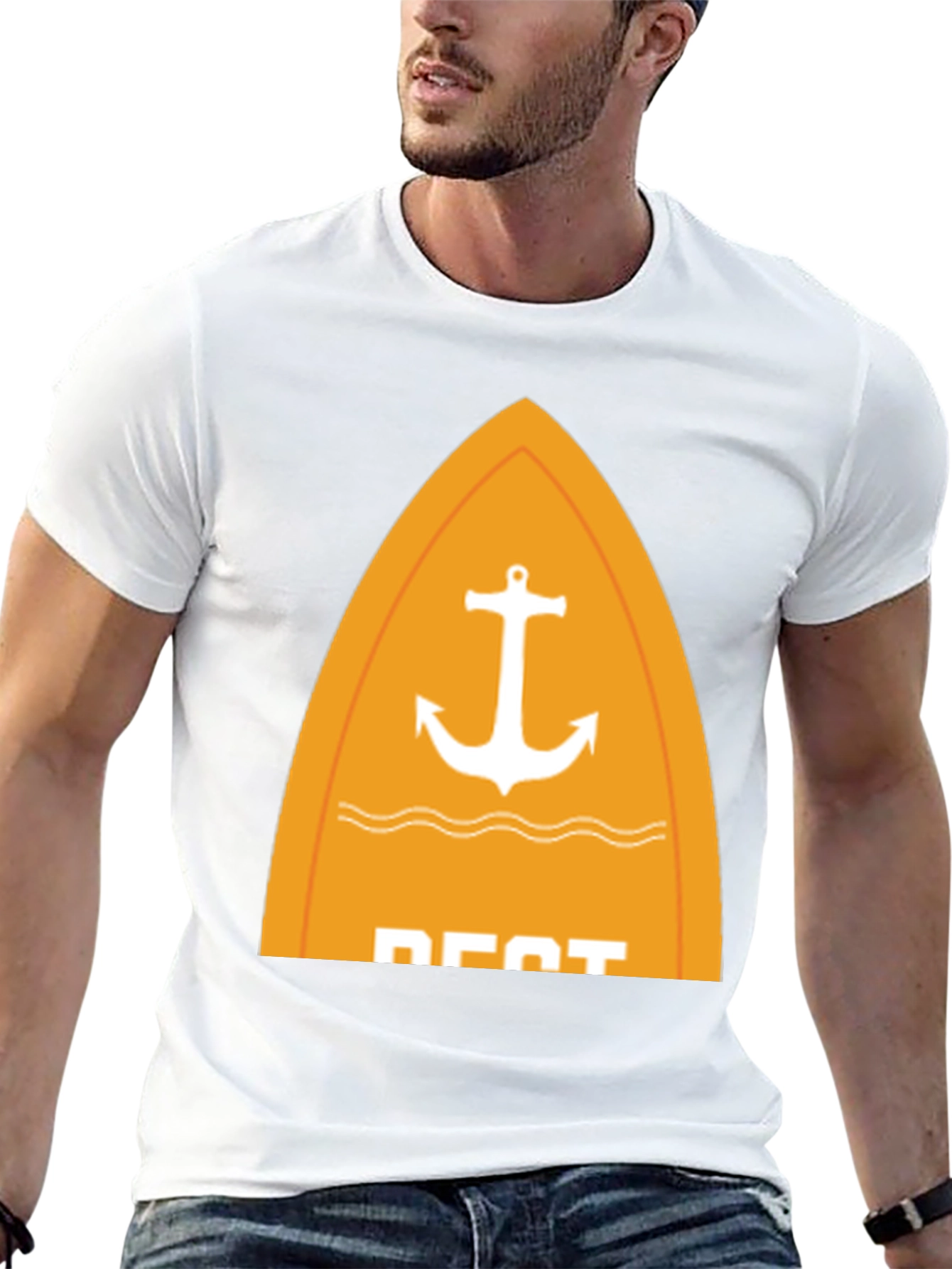 Nautical Anchor Graphic Tee - Stylish Black T-Shirt