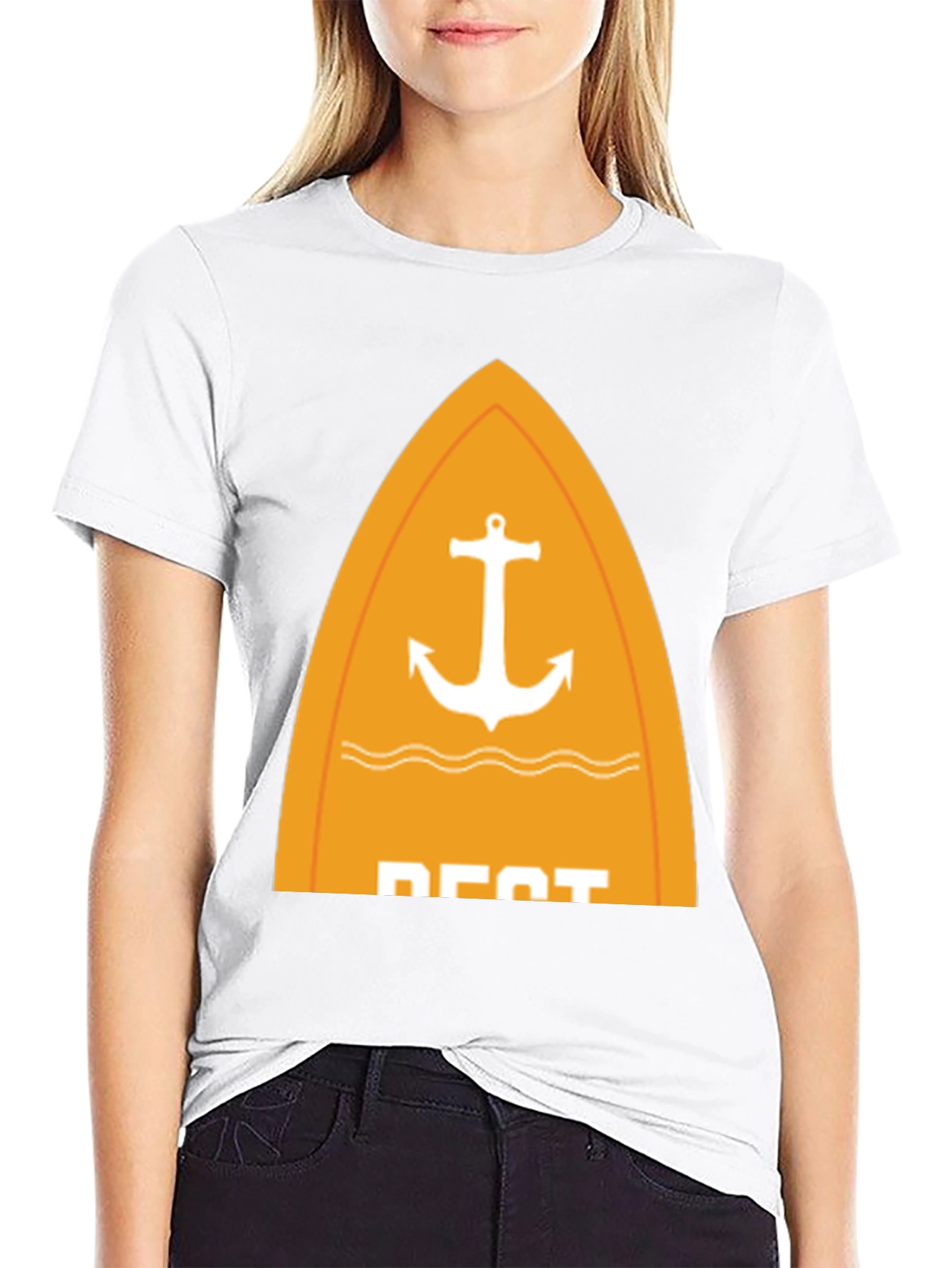 Nautical Anchor Graphic Tee - Stylish Black T-Shirt