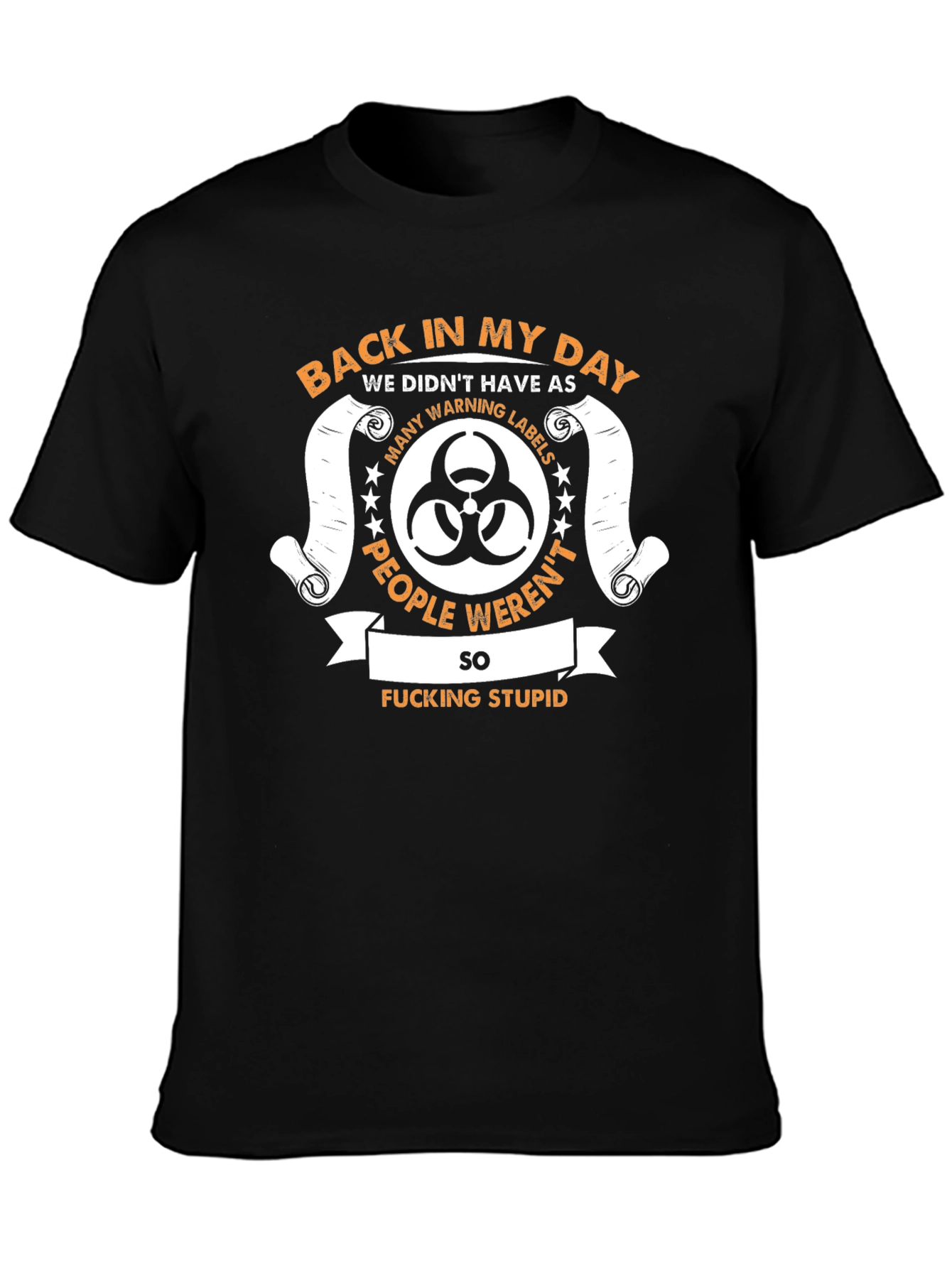 Funny Back In My Day Biohazard Graphic T-Shirt