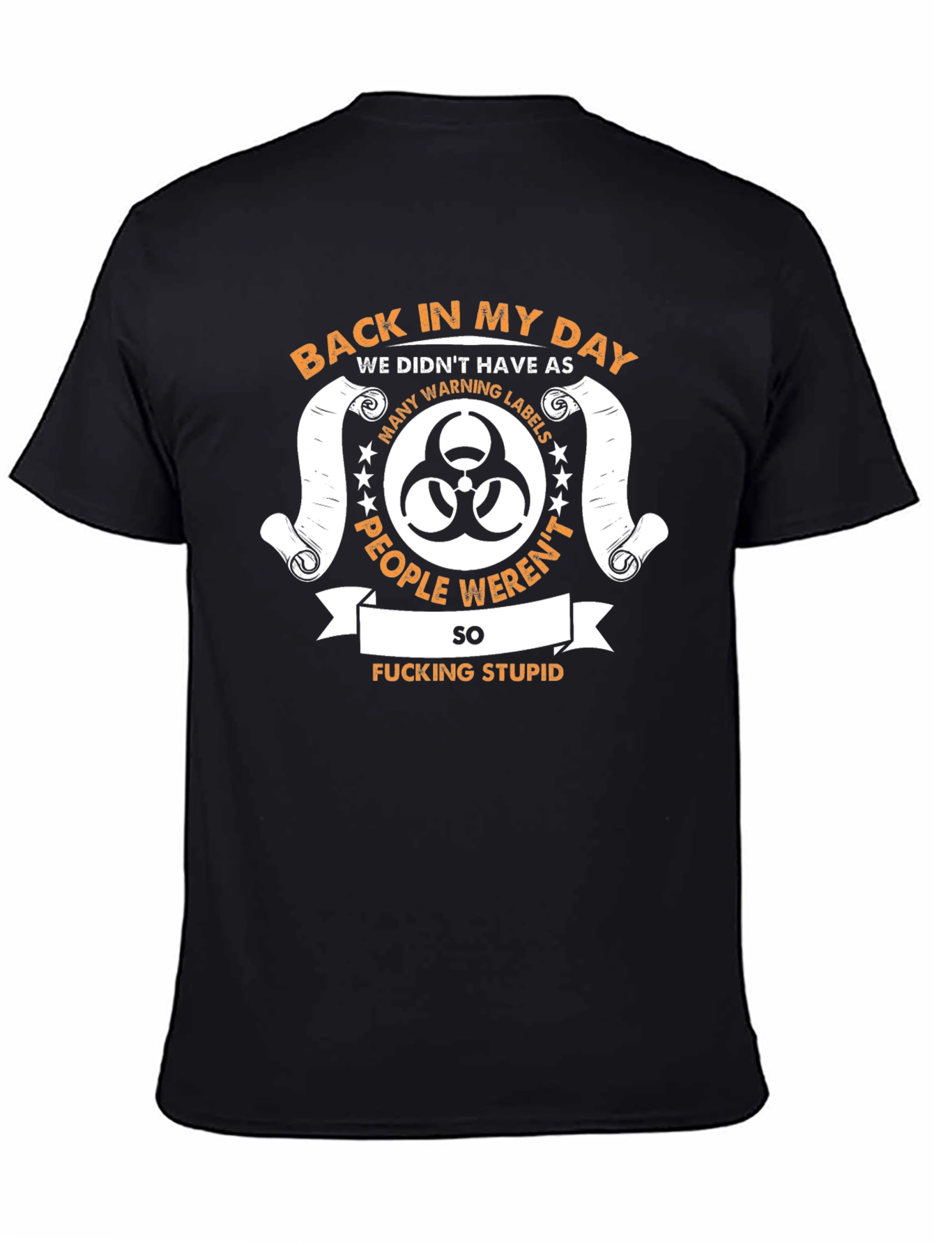 Funny Back In My Day Biohazard Graphic T-Shirt