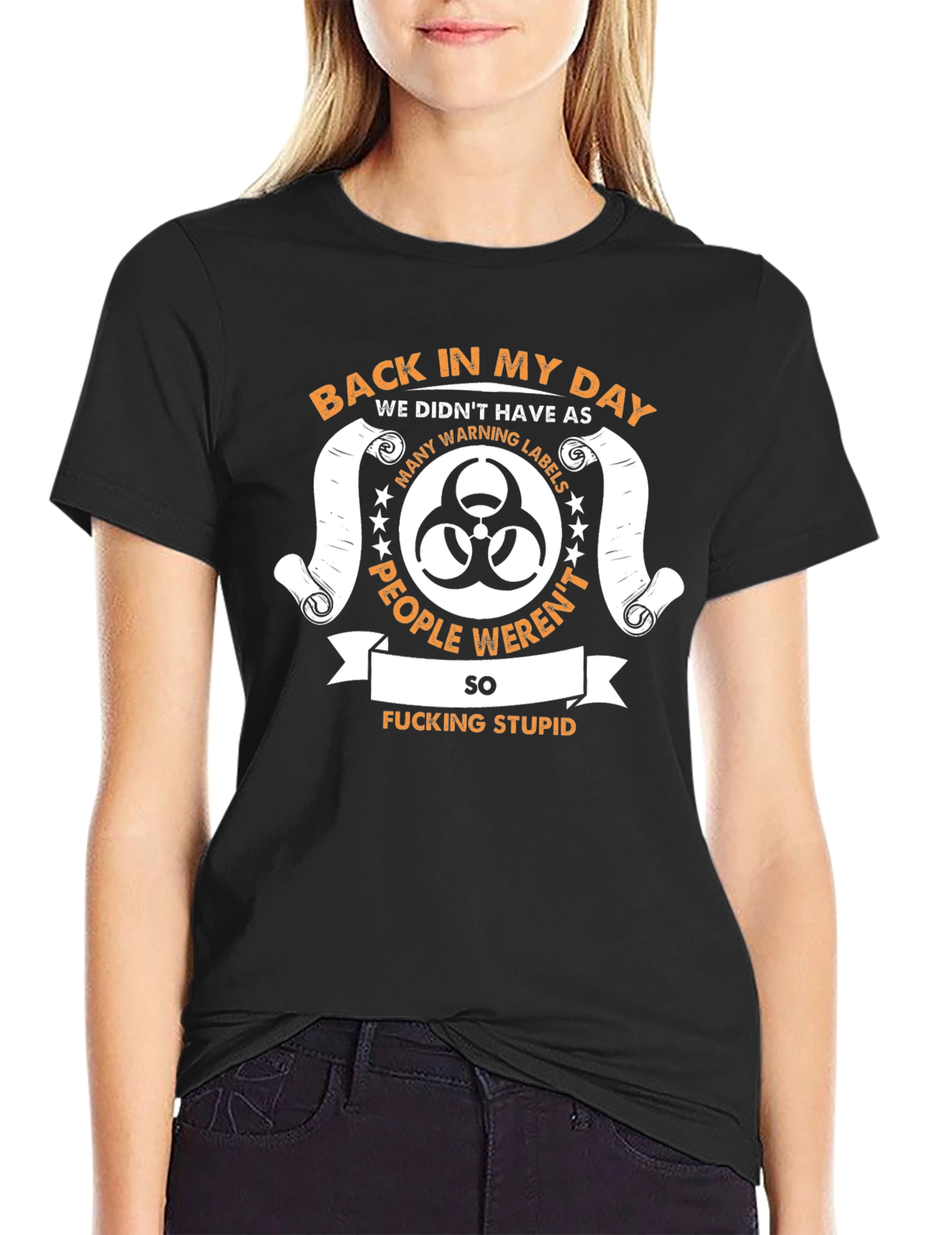 Funny Back In My Day Biohazard Graphic T-Shirt