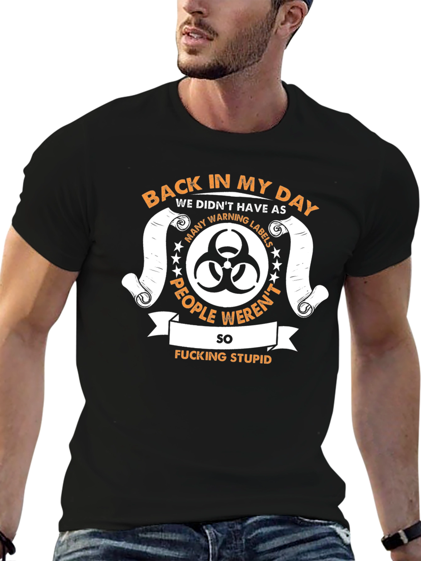 Funny Back In My Day Biohazard Graphic T-Shirt