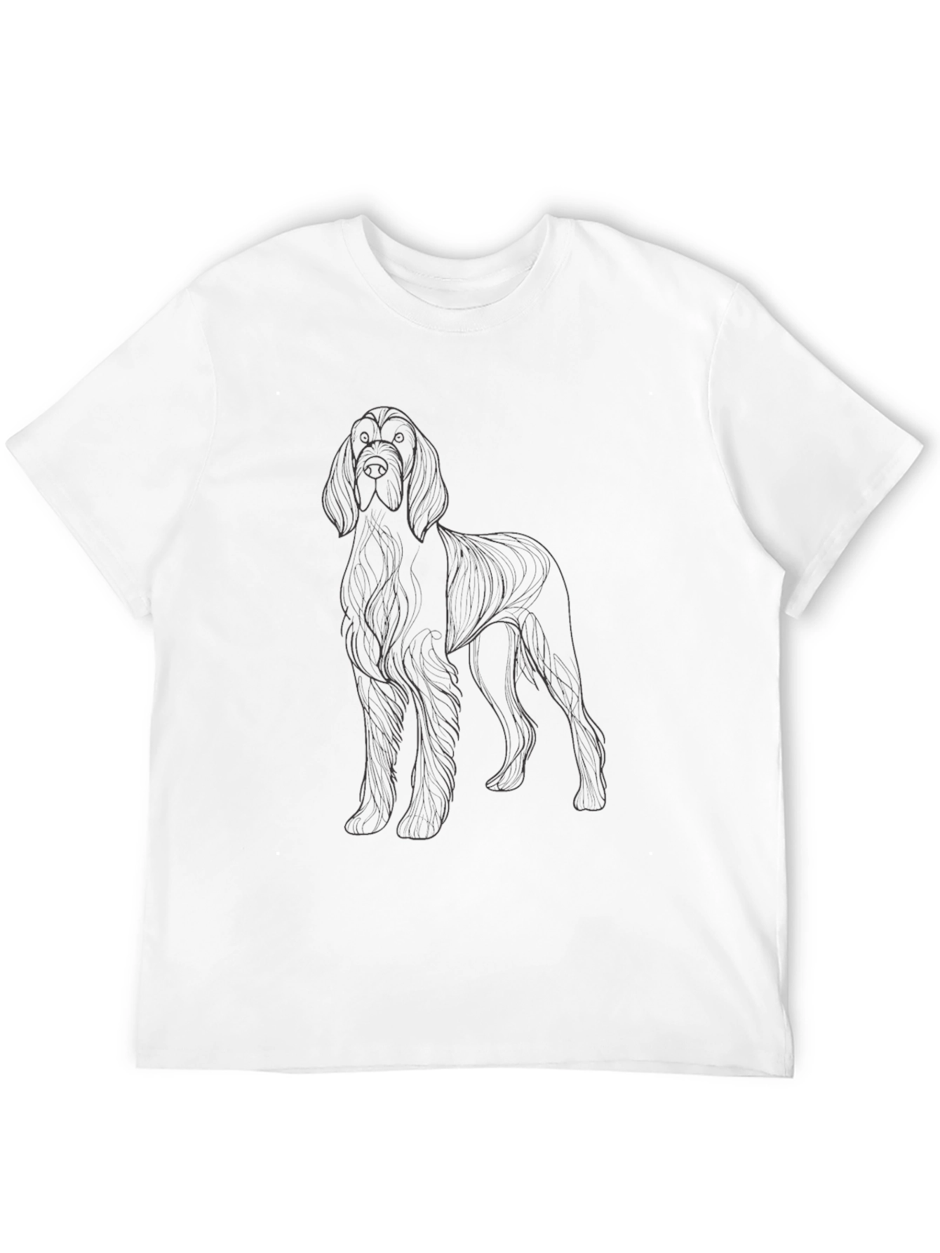 Irish Setter Dog Outline Black T-Shirt
