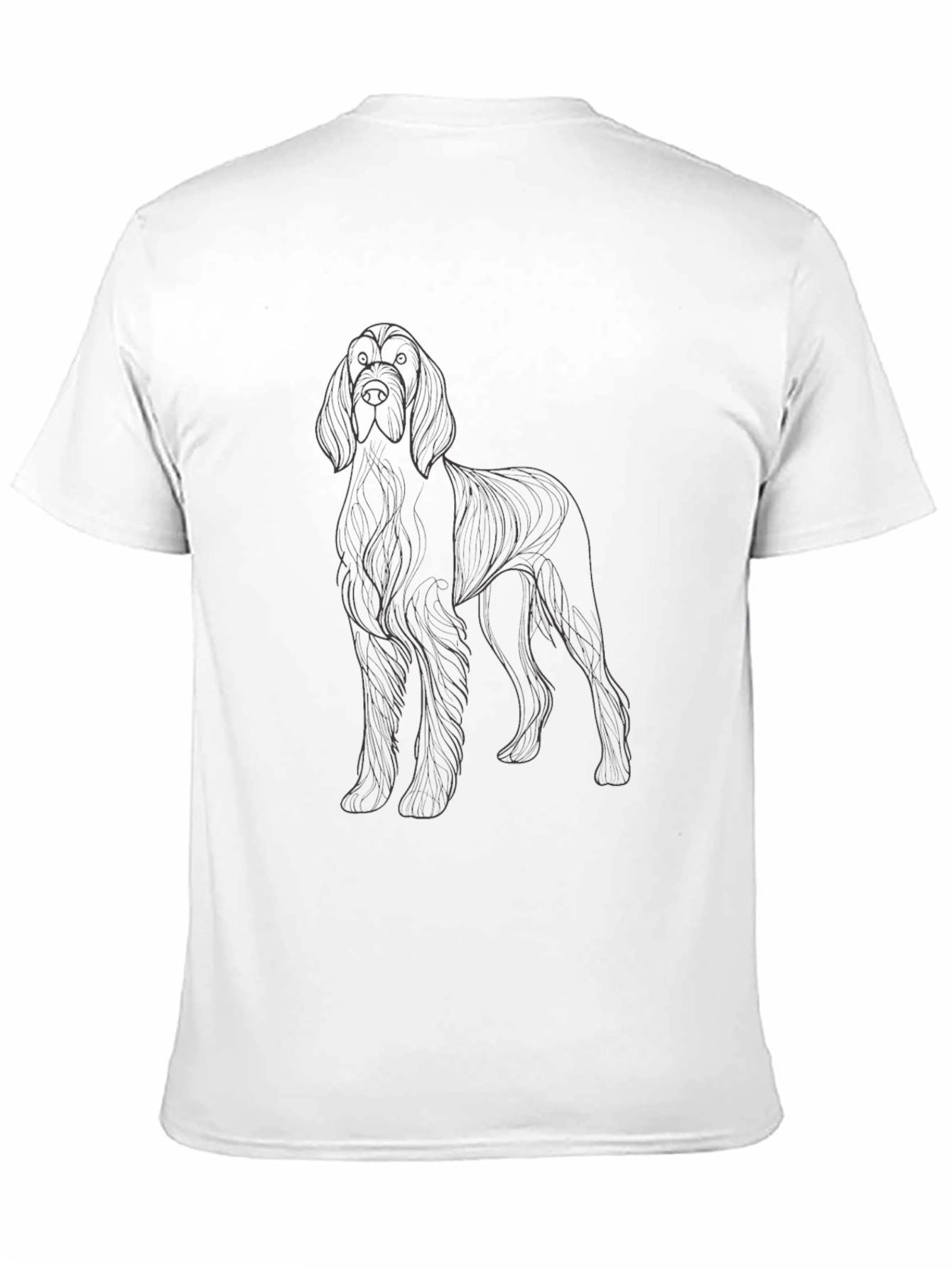 Irish Setter Dog Outline Black T-Shirt