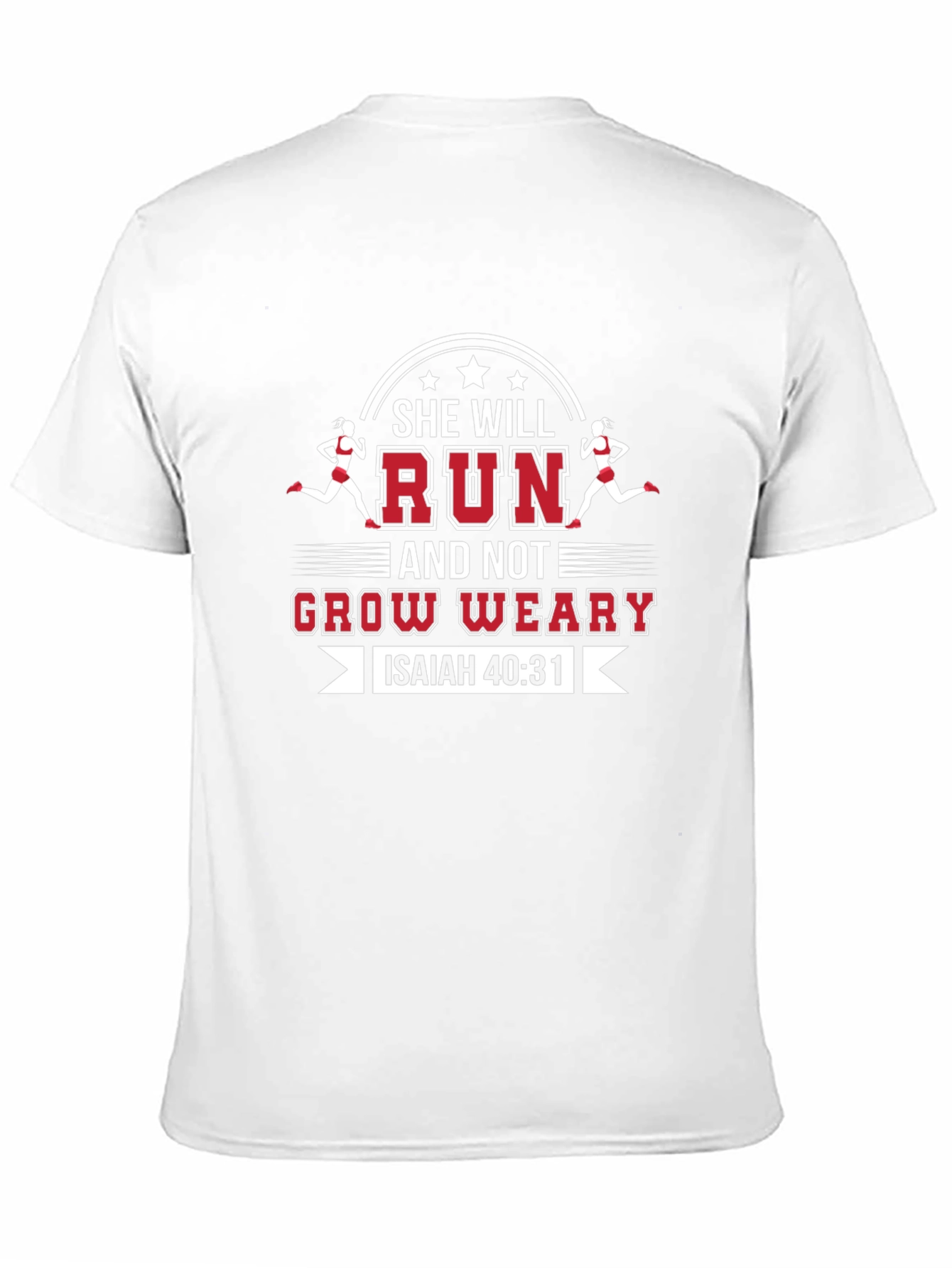 She Will Run Isaiah 40:31 Christian T-Shirt