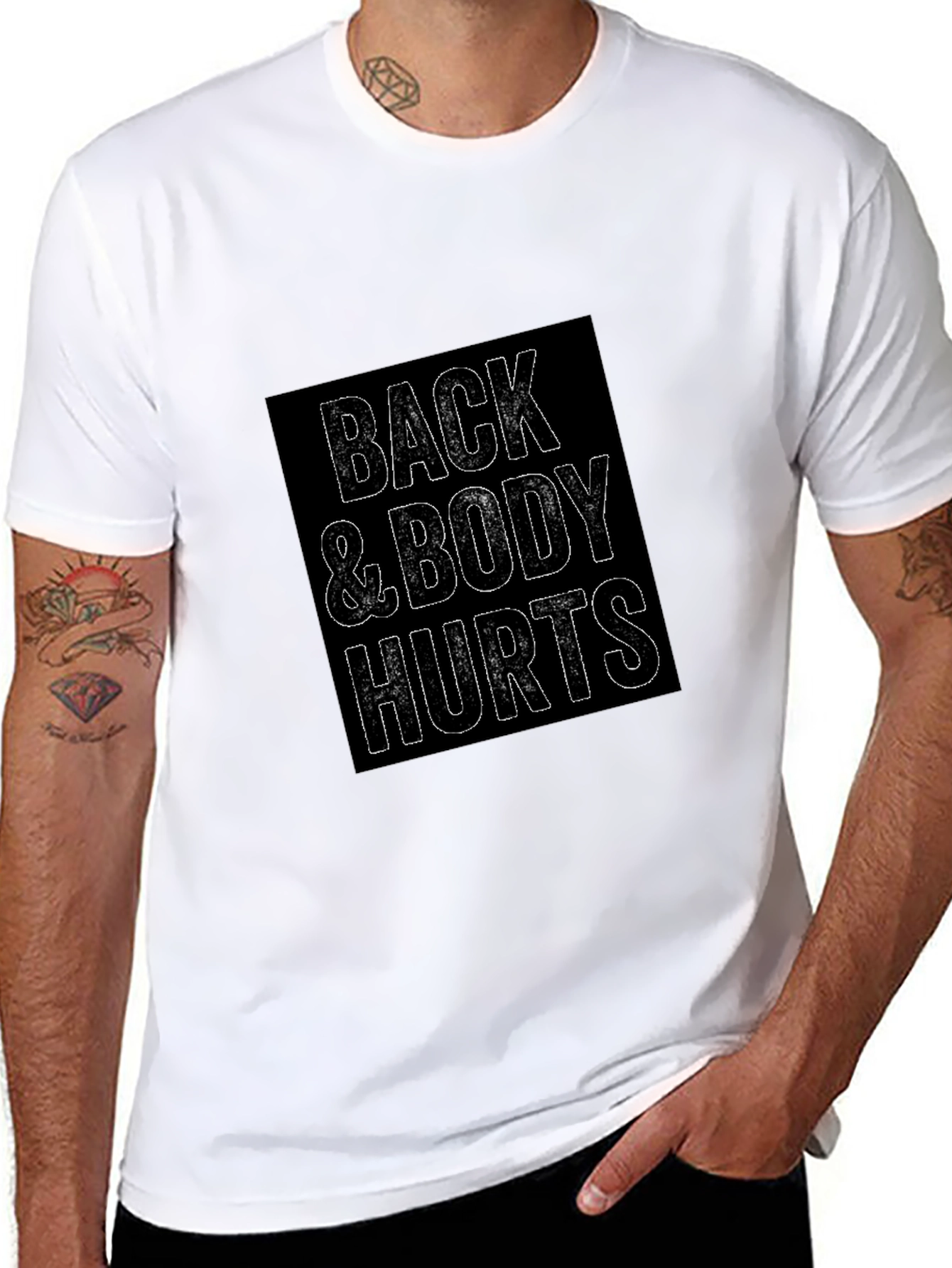 Back & Body Hurts Graphic Tee - Black
