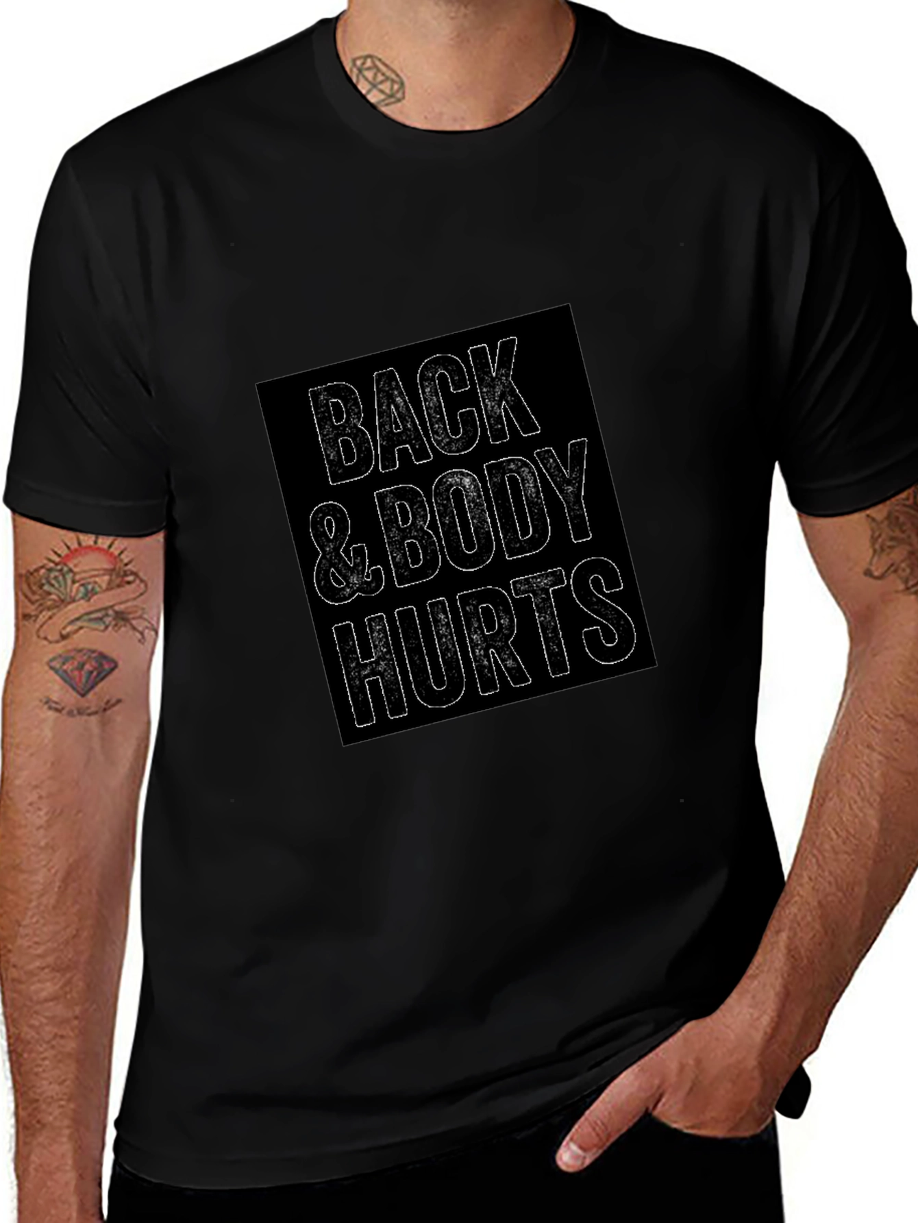 Back & Body Hurts Graphic Tee - Black