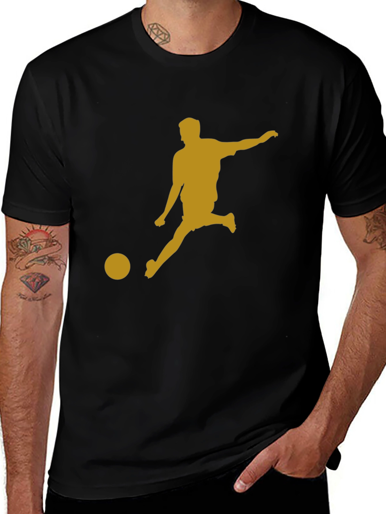 Soccer Kick T-Shirt - Black Graphic Tee