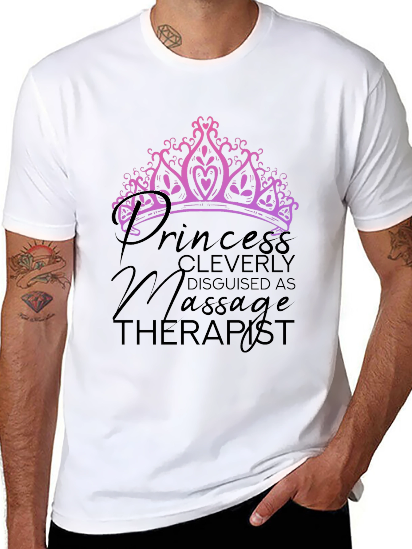 Princess Massage Therapist Black T-Shirt