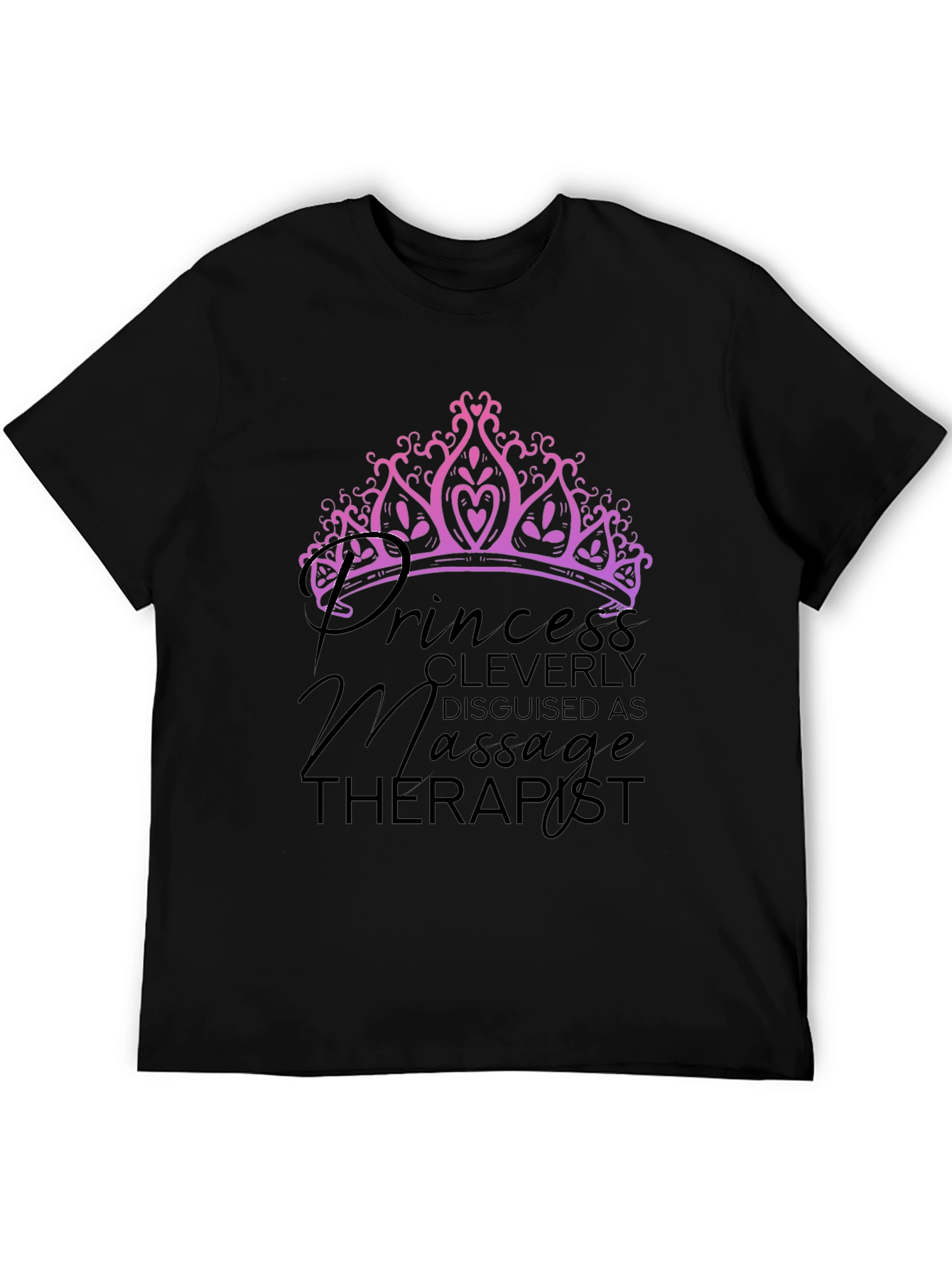 Princess Massage Therapist Black T-Shirt