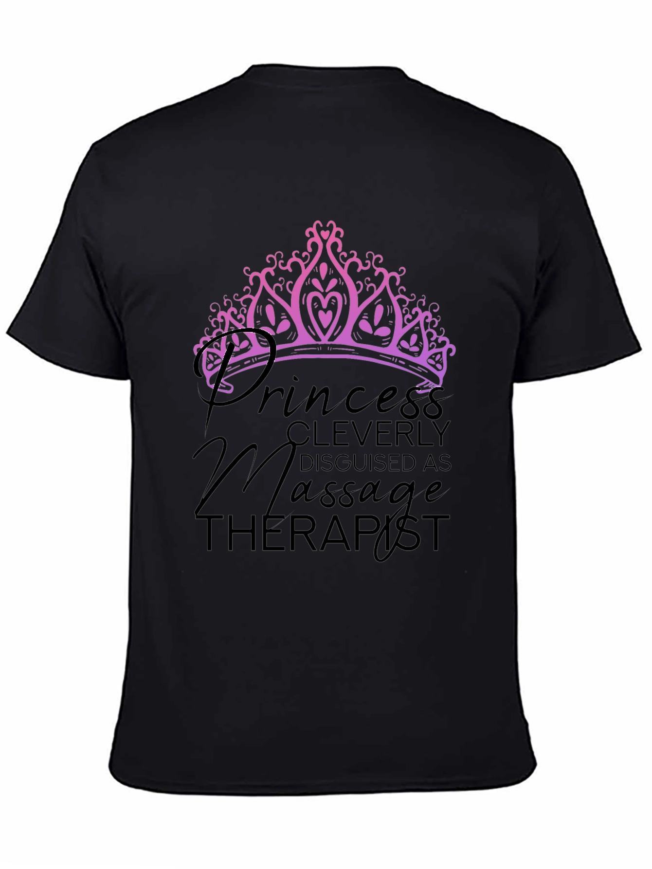 Princess Massage Therapist Black T-Shirt